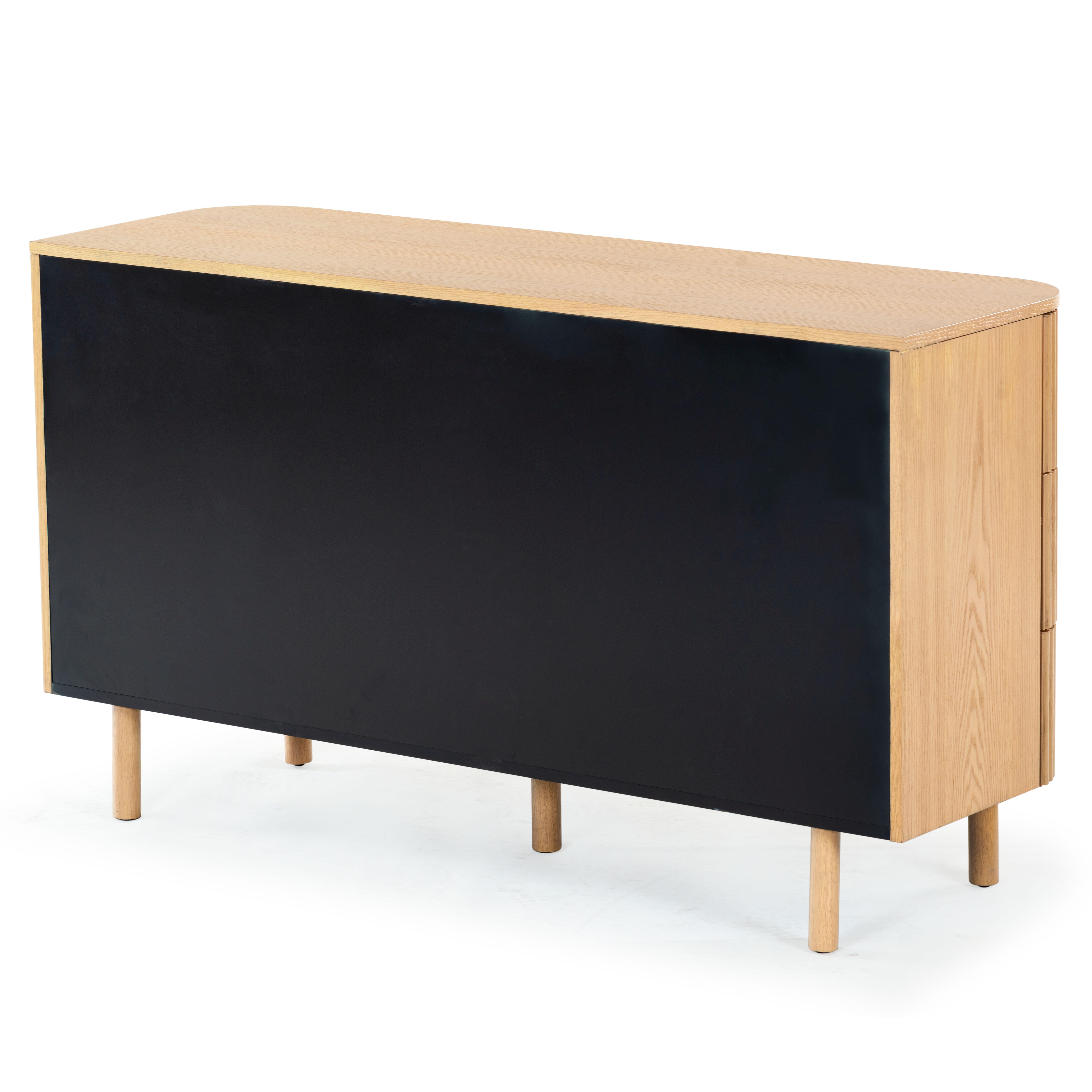 Safavieh Shelbie 6 Drawer Dresser, Oak/Black, large