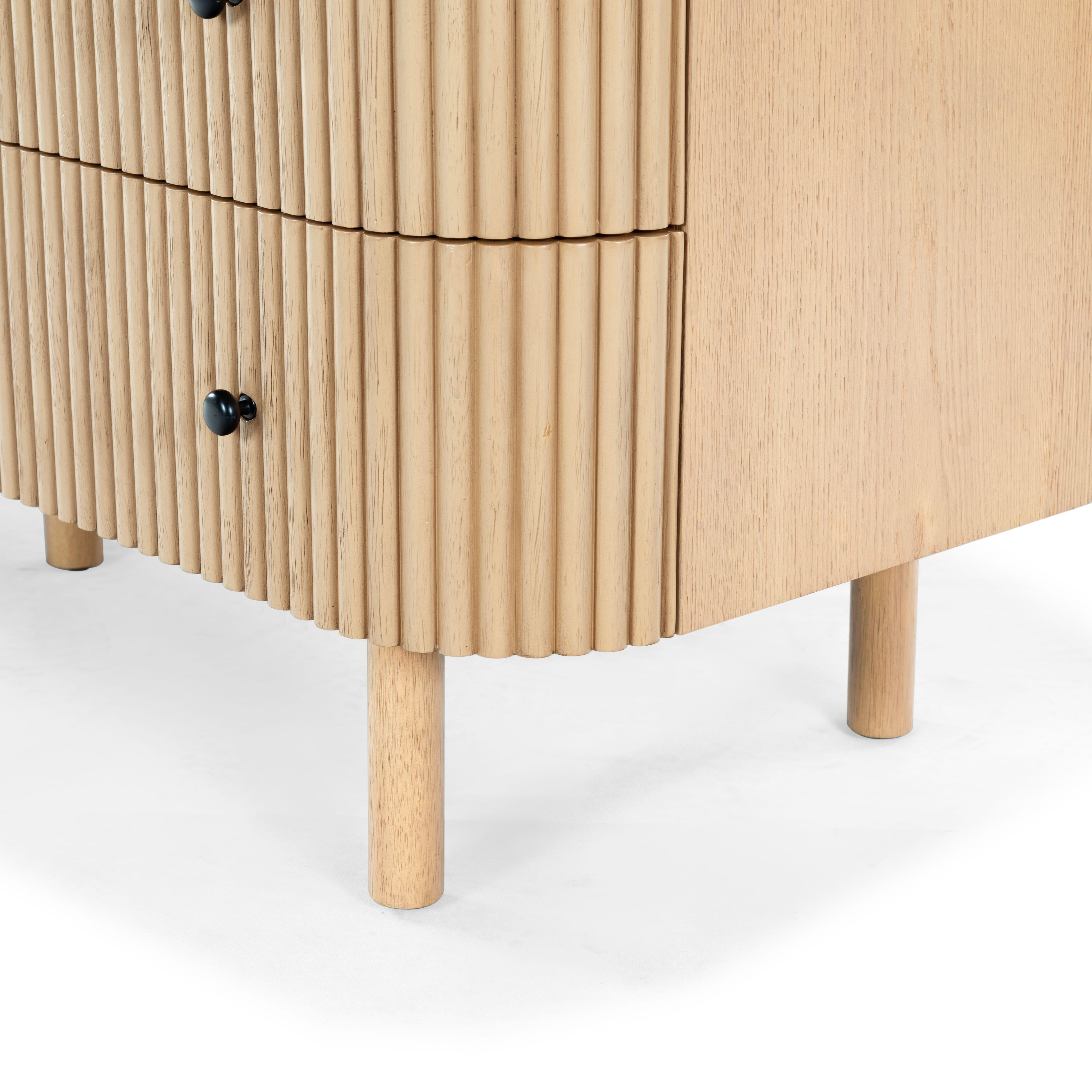 Safavieh Shelbie 6 Drawer Dresser, Oak/Black, large