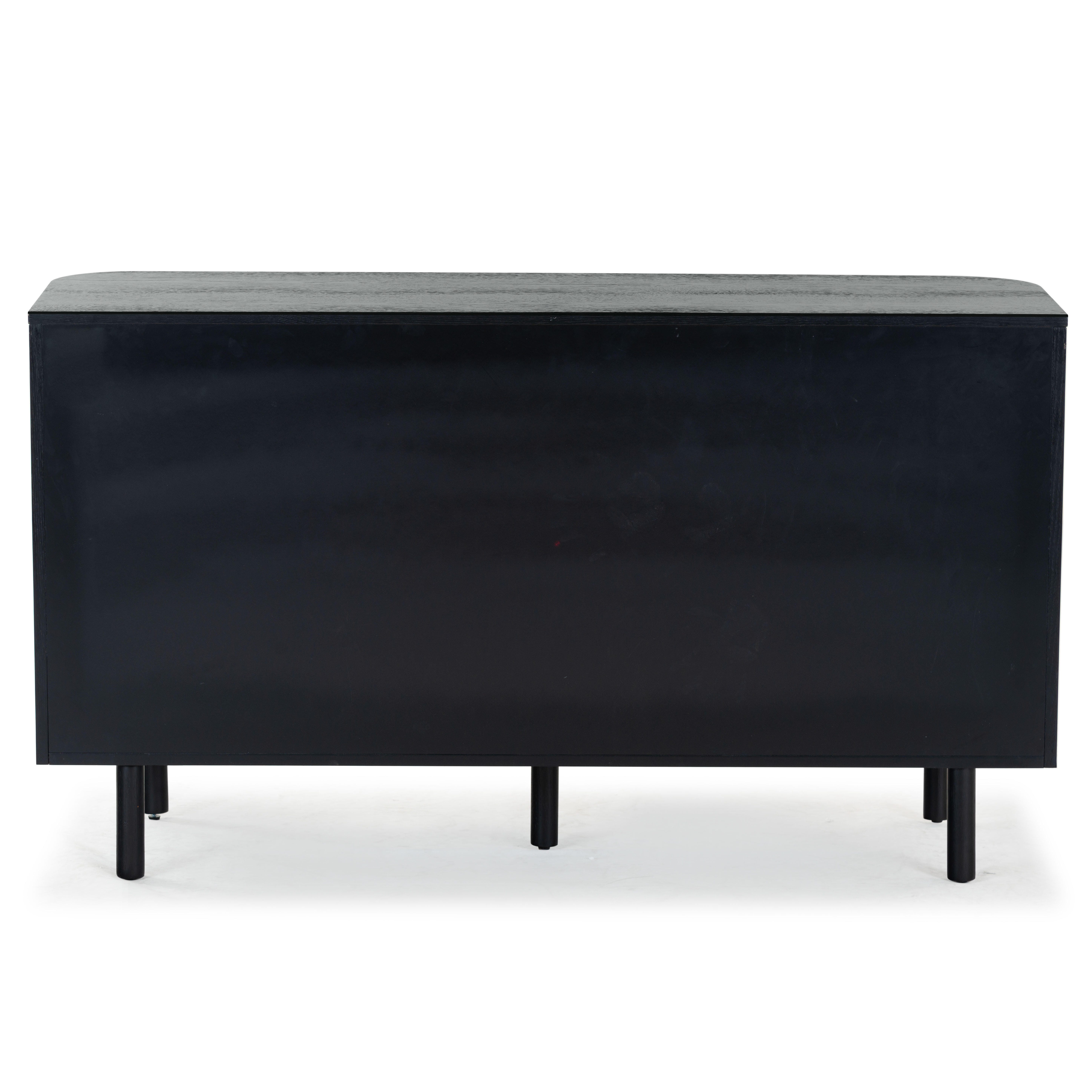 Safavieh Shelbie 6 Drawer Dresser, Black/Black, large