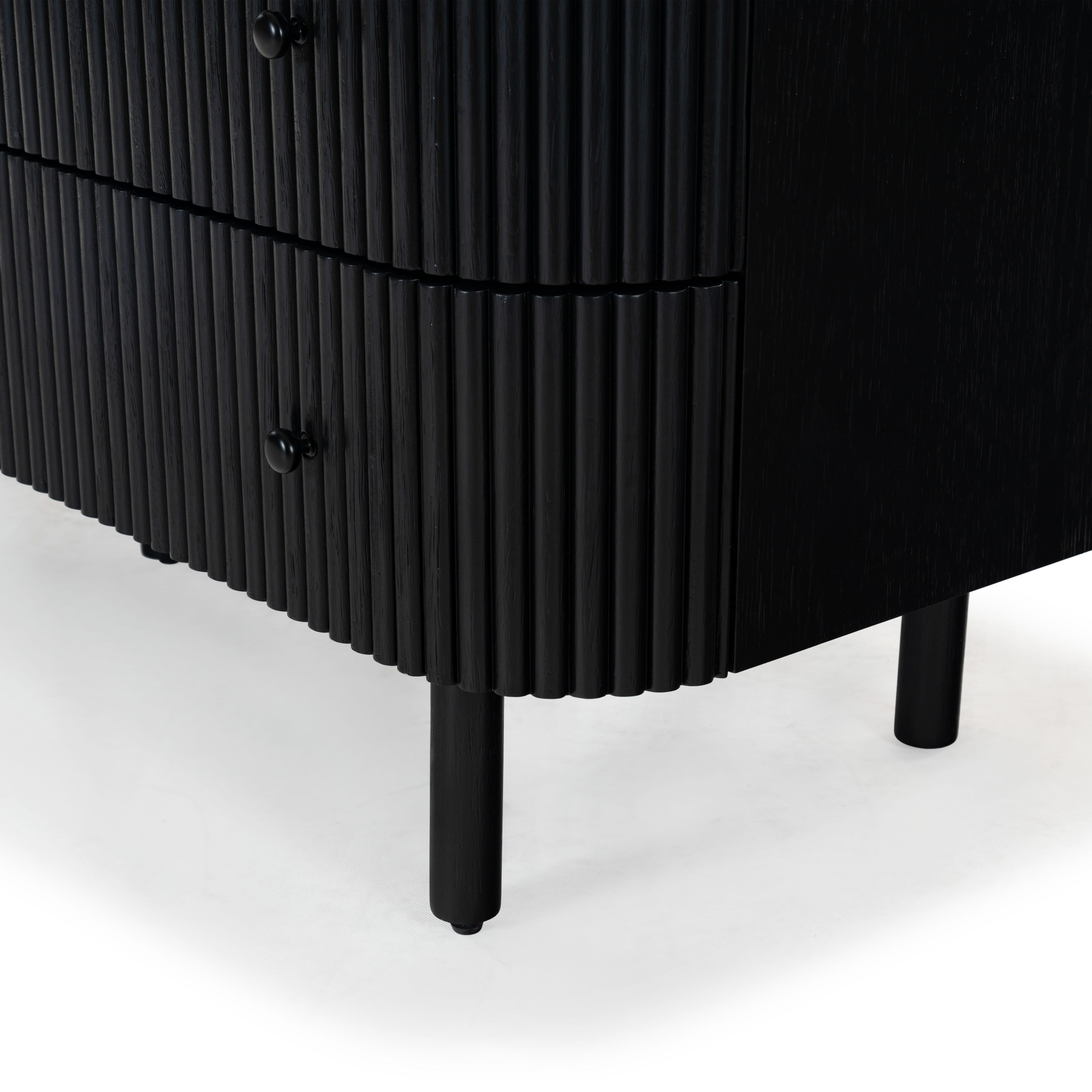 Safavieh Shelbie 6 Drawer Dresser, Black/Black, large