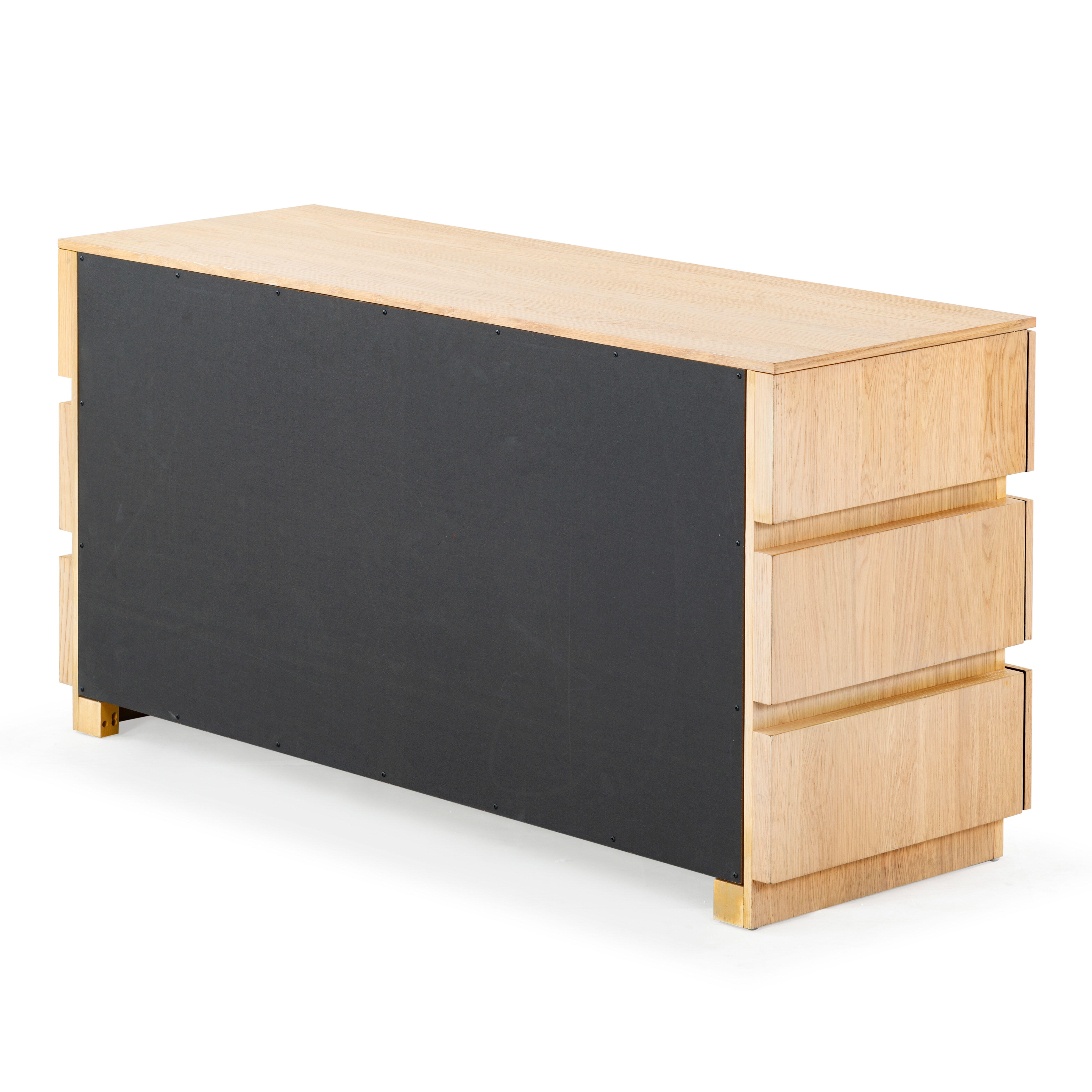 Safavieh Titus 6 Drawer Dresser, Oak, large