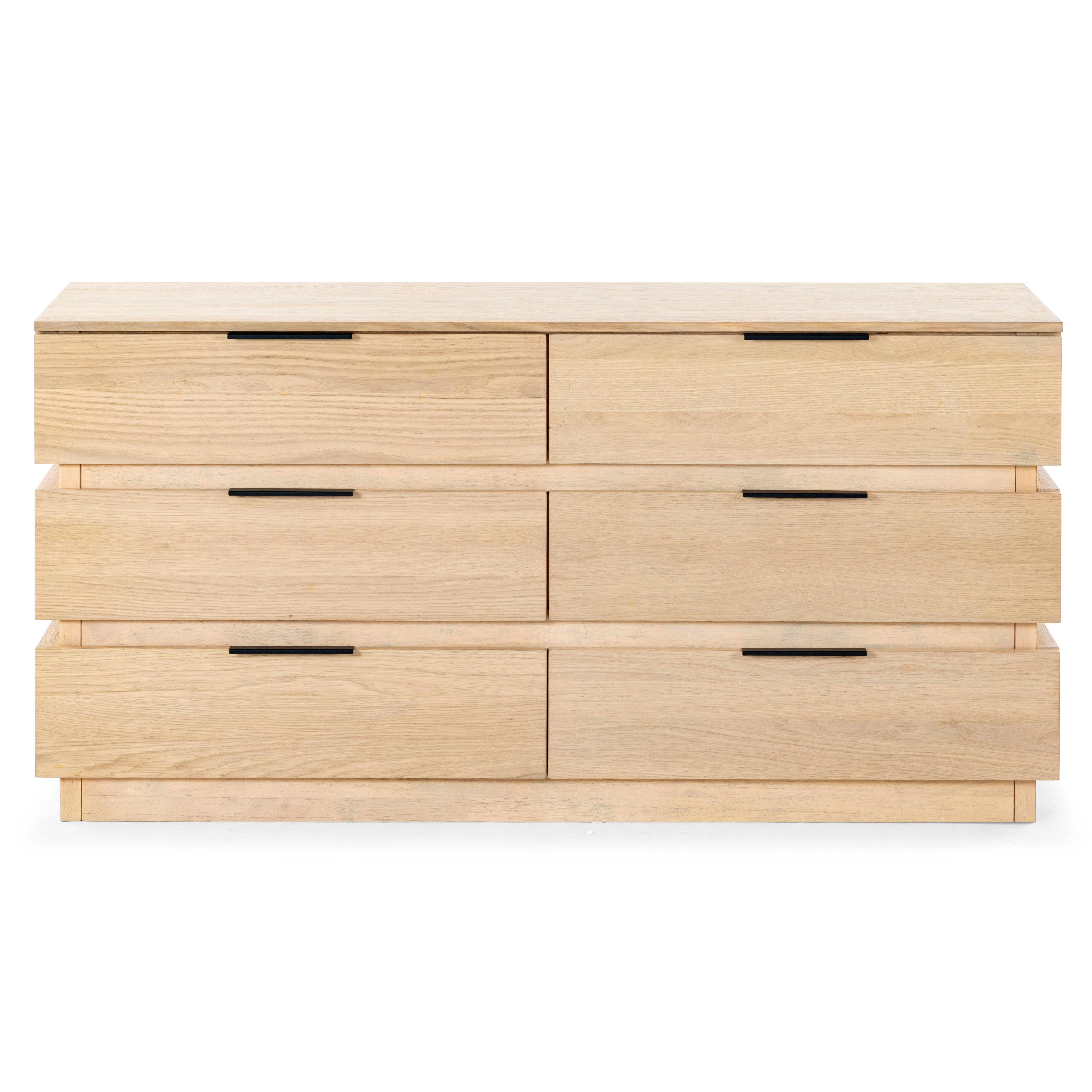 Safavieh Titus 6 Drawer Dresser, Oak, large