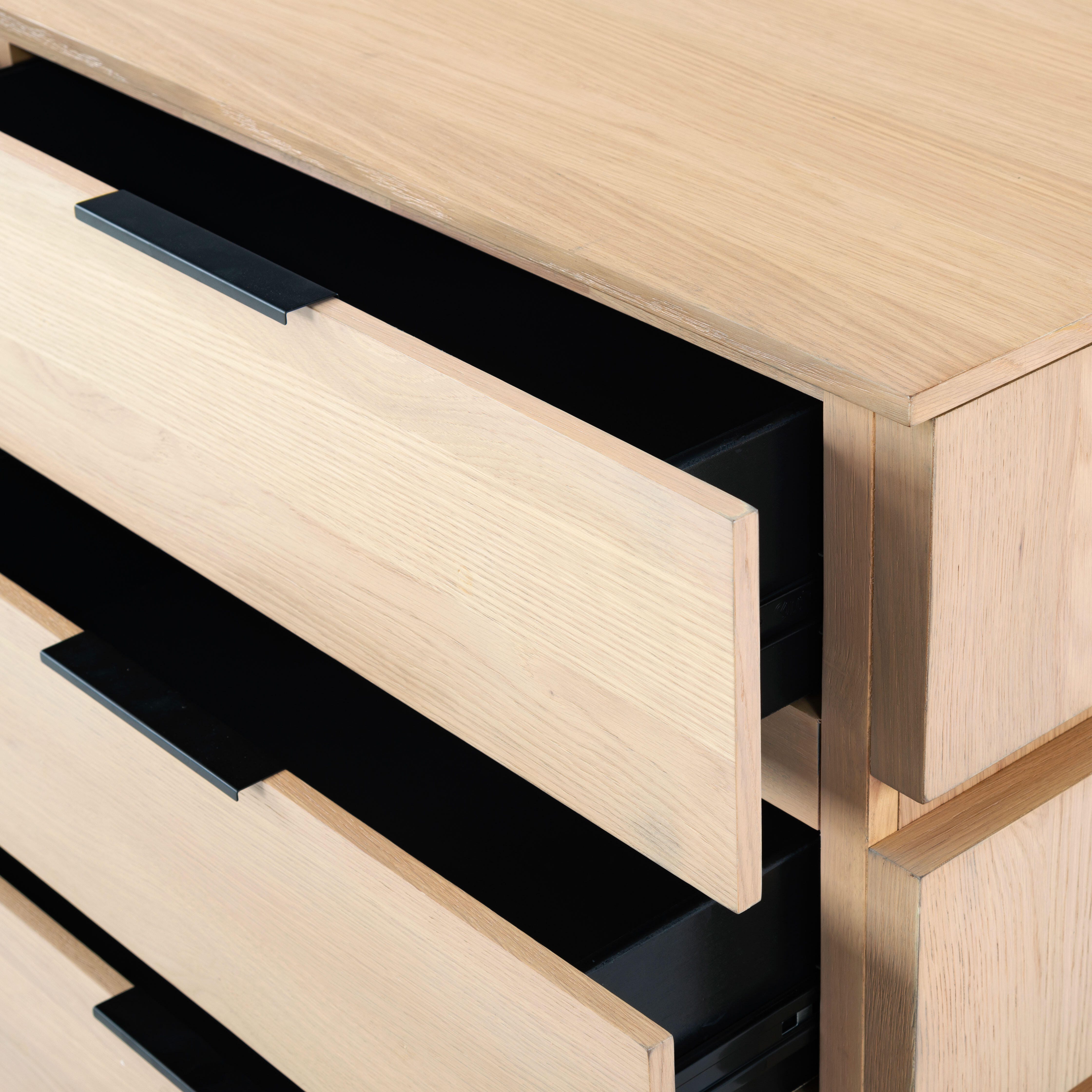 Safavieh Titus 6 Drawer Dresser, Oak, large