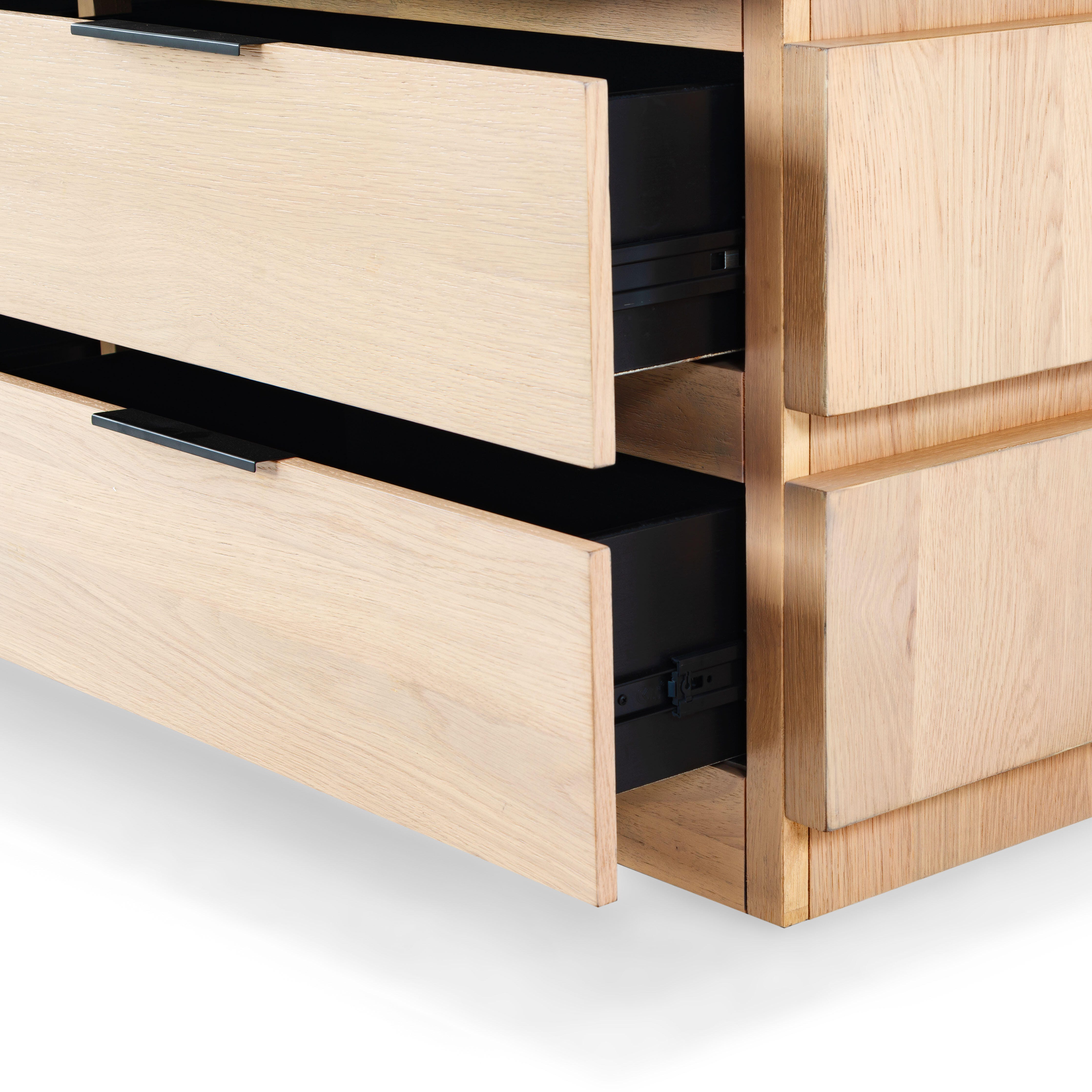 Safavieh Titus 6 Drawer Dresser, Oak, large