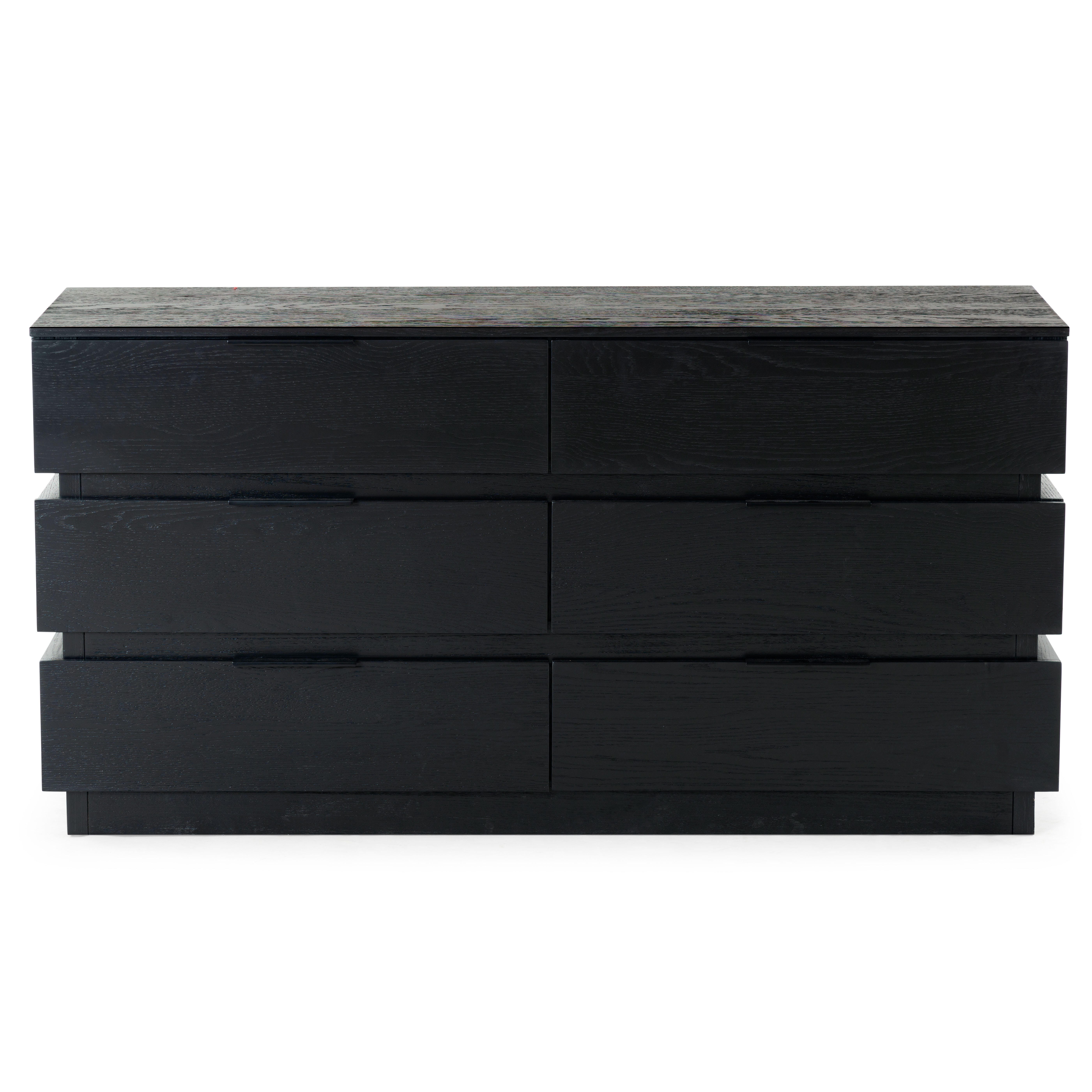 Safavieh Titus 6 Drawer Dresser, Black, large