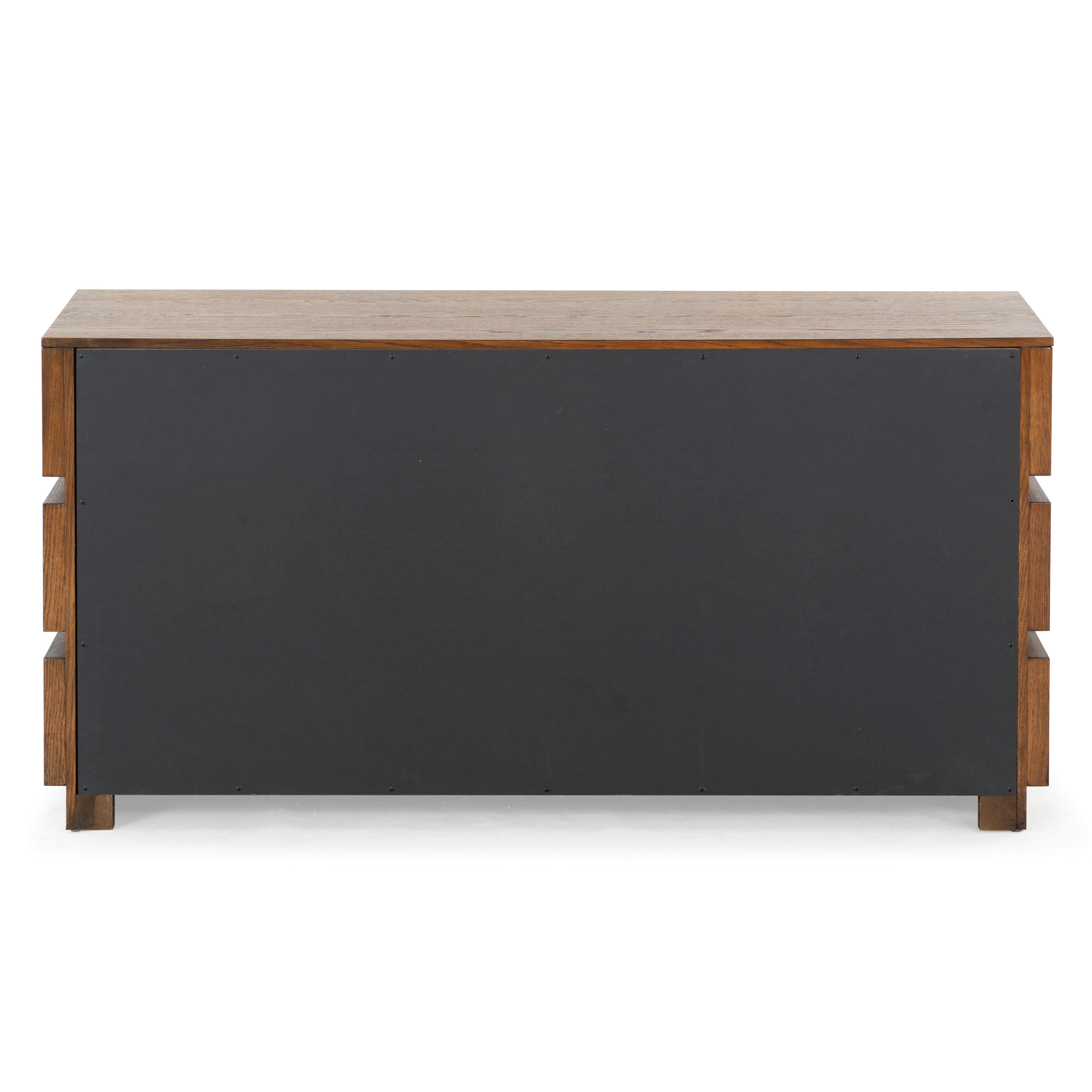 Safavieh Titus 6 Drawer Dresser, Medium Oak, large