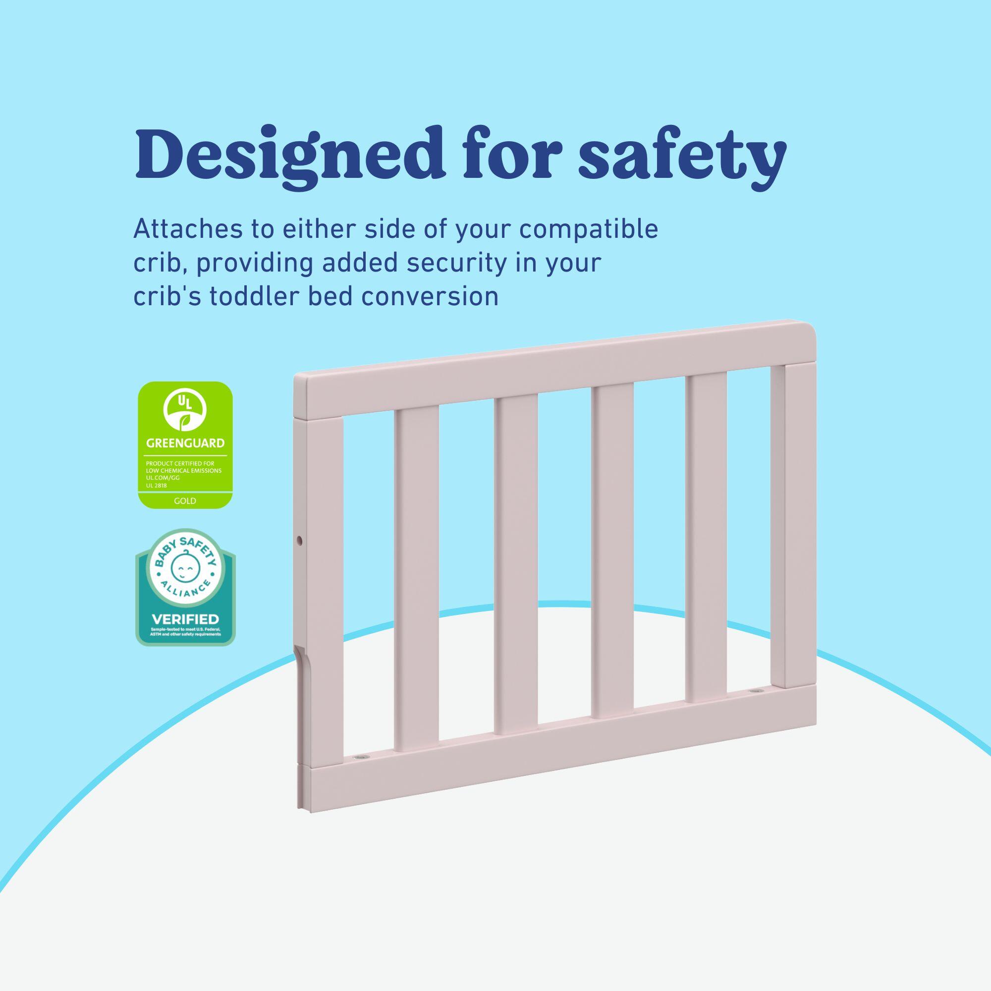 Graco Toddler Safety Guardrail (Slats), Blush, large