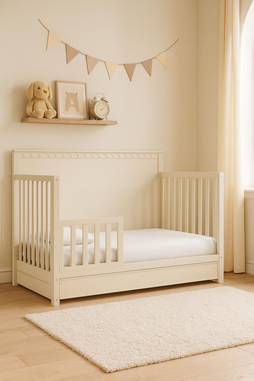 Graco Toddler Safety Guardrail (Slats), Frosted Oat, large