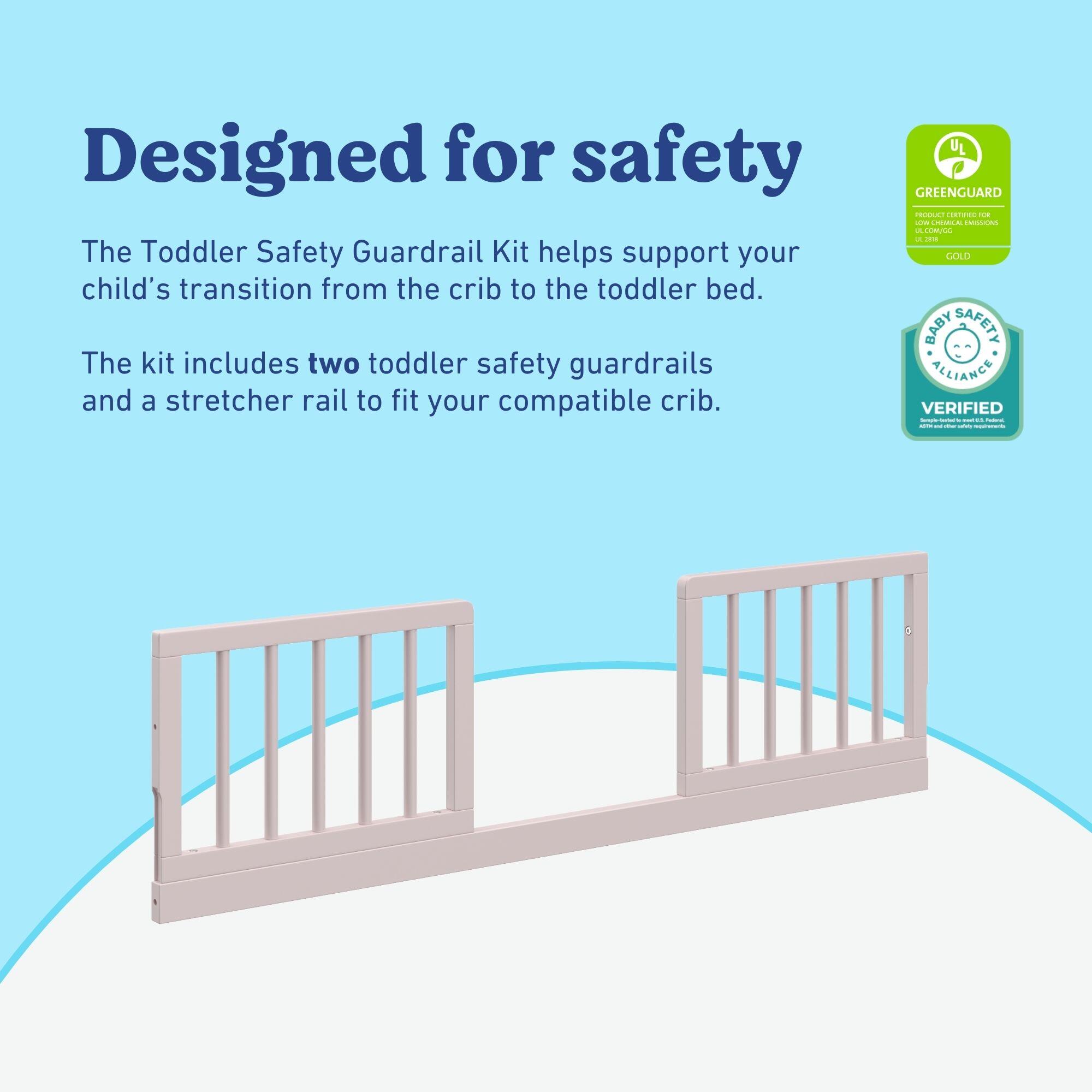 Graco Toddler Safety Guardrail Kit, Blush, large