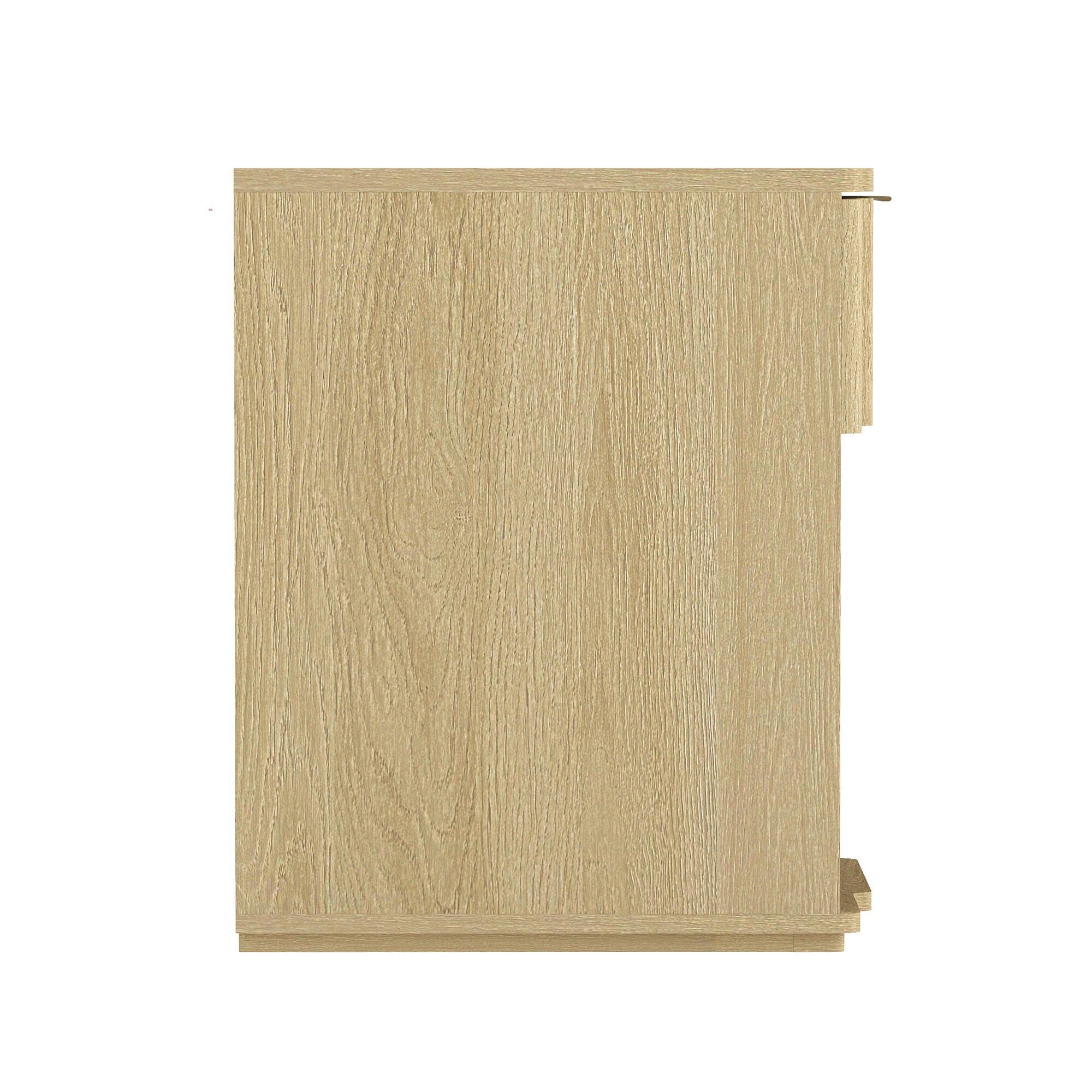 Manhattan Comfort Clive 22" 1 Drawer Nightstand, Natural Oak, large