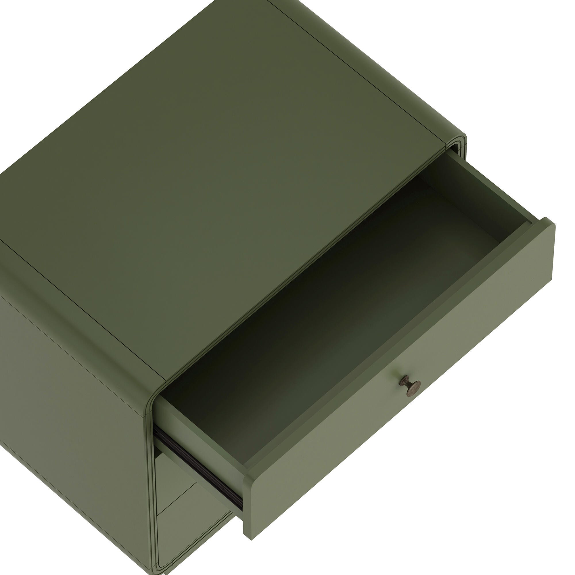 Manhattan Comfort Liora 28" 2 Drawer Nightstand, Green, large