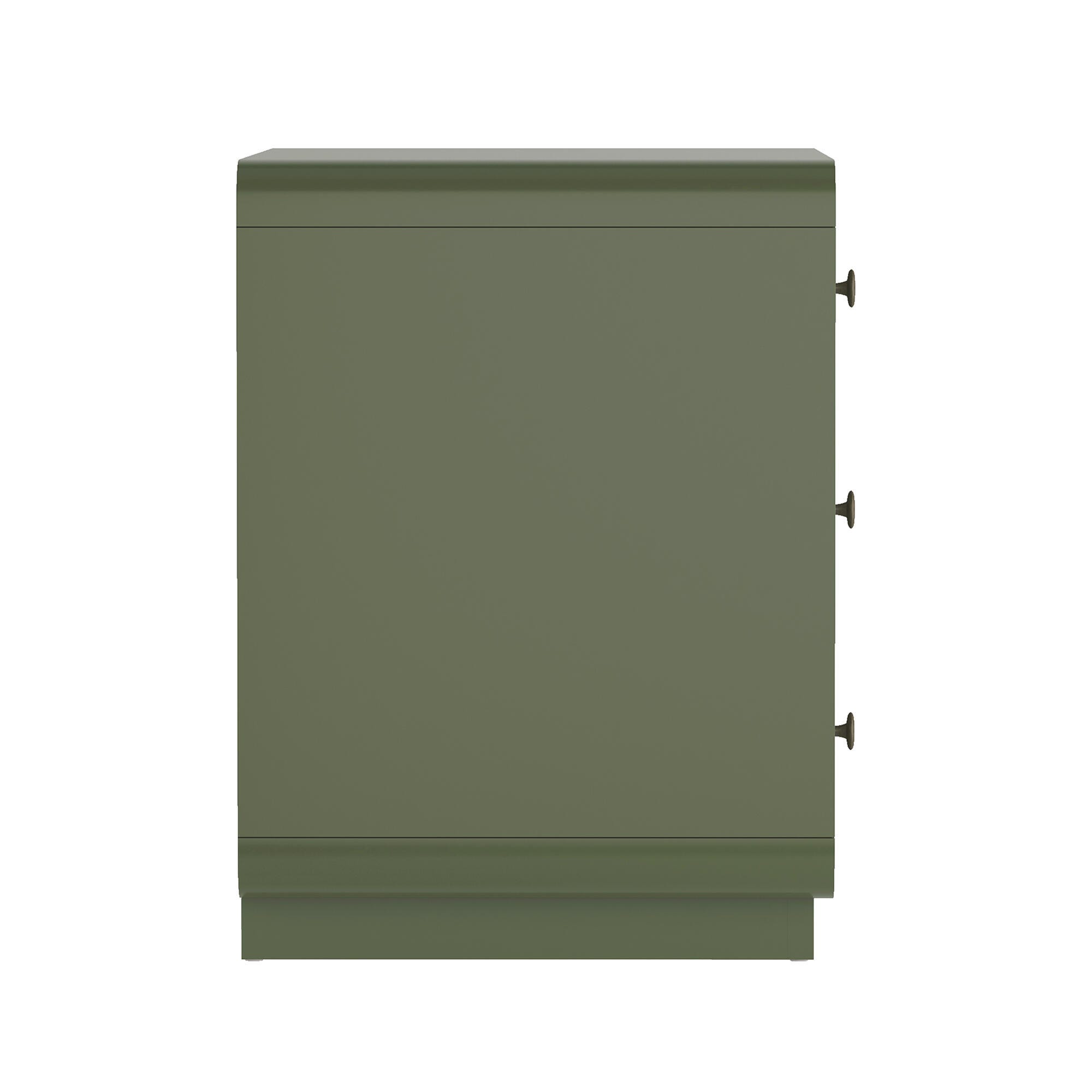 Manhattan Comfort Liora 28" 2 Drawer Nightstand, Green, large