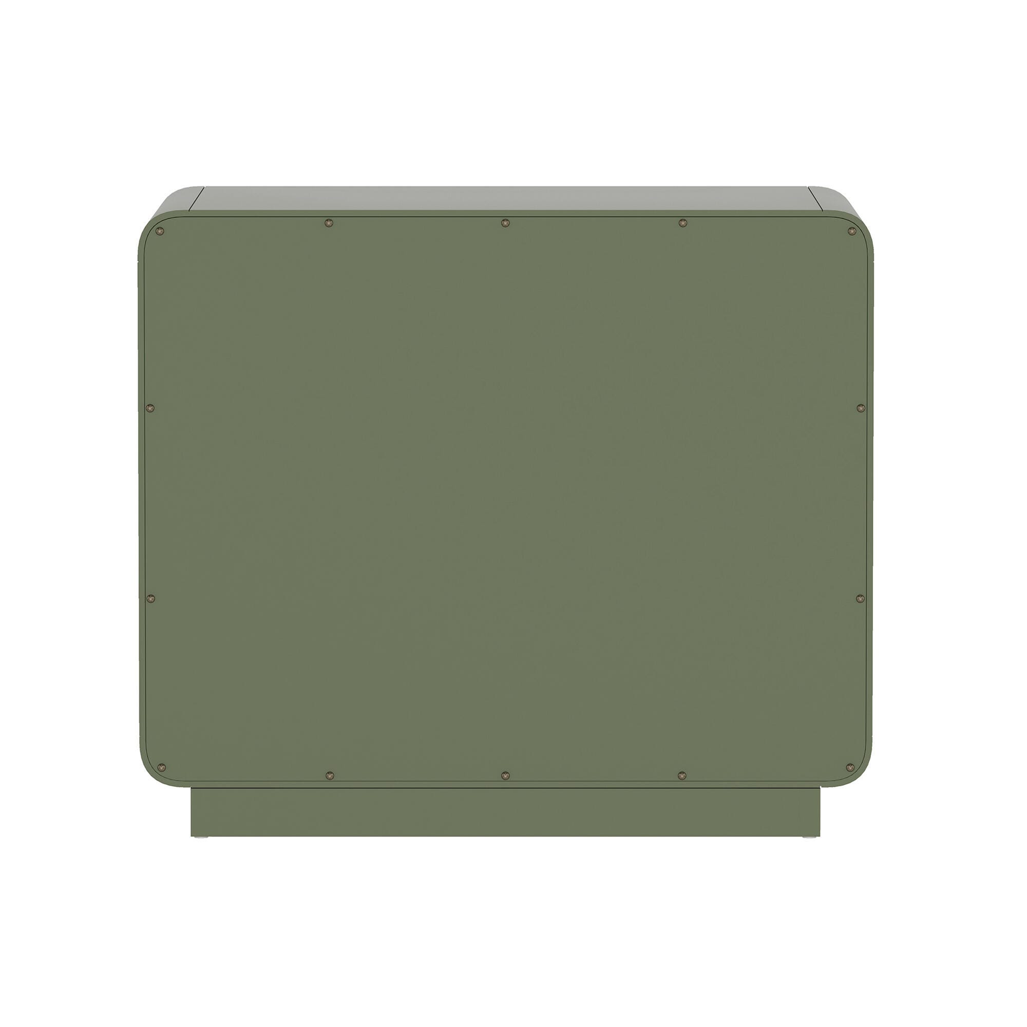 Manhattan Comfort Liora 28" 2 Drawer Nightstand, Green, large