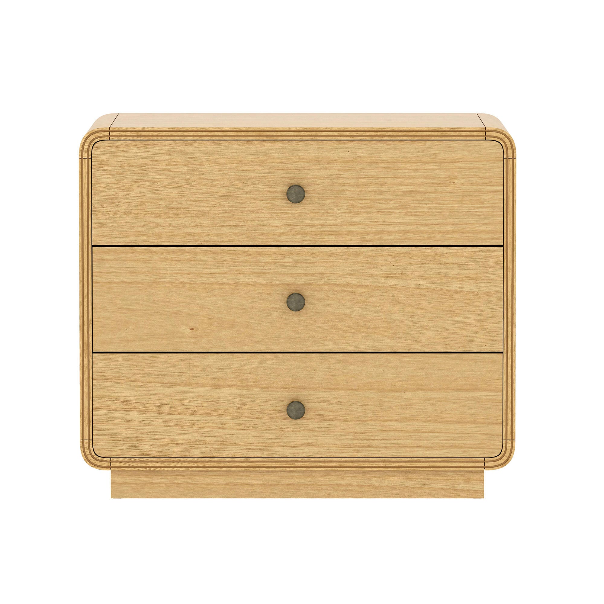 Manhattan Comfort Liora 28" 2 Drawer Nightstand, Natural, large