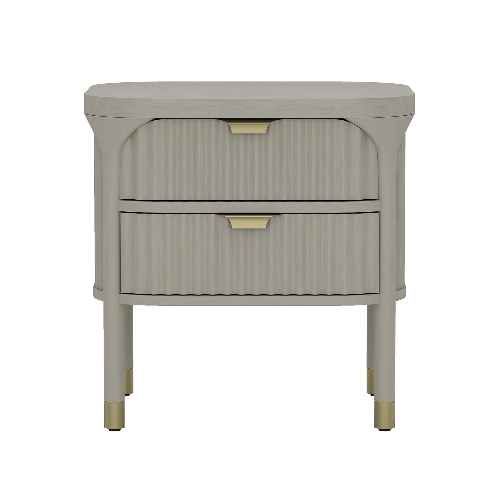 Manhattan Comfort Park 24" 2-Drawer Nightstand, Gray, large