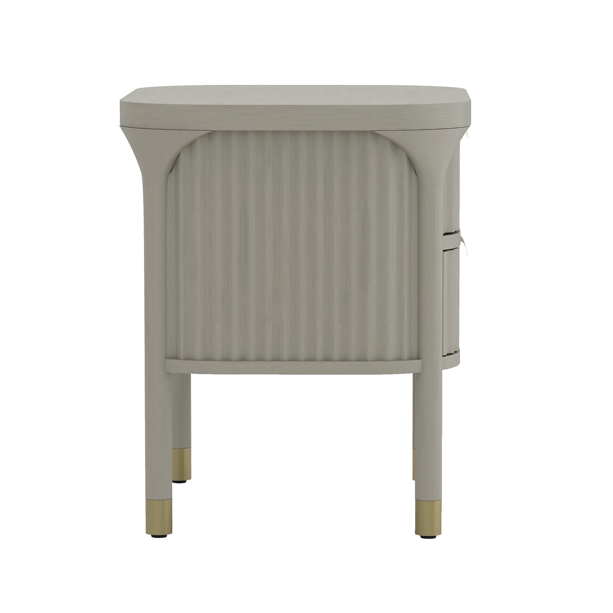 Manhattan Comfort Park 24" 2-Drawer Nightstand, Gray, large