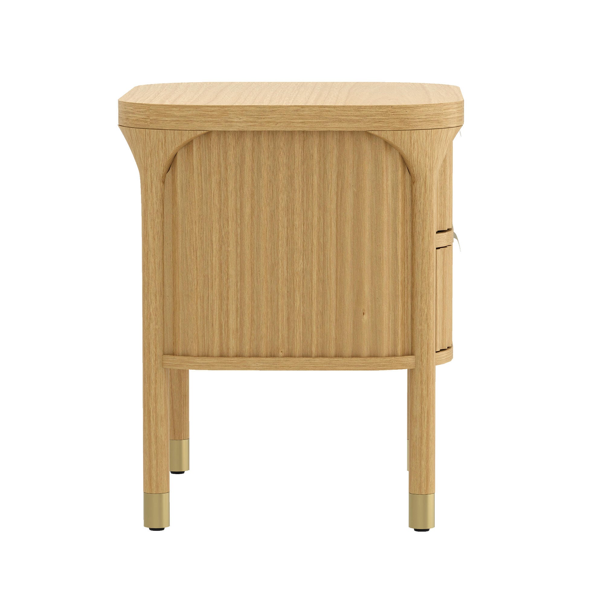 Manhattan Comfort Park 24" 2 Drawer Nightstand, Natural, large