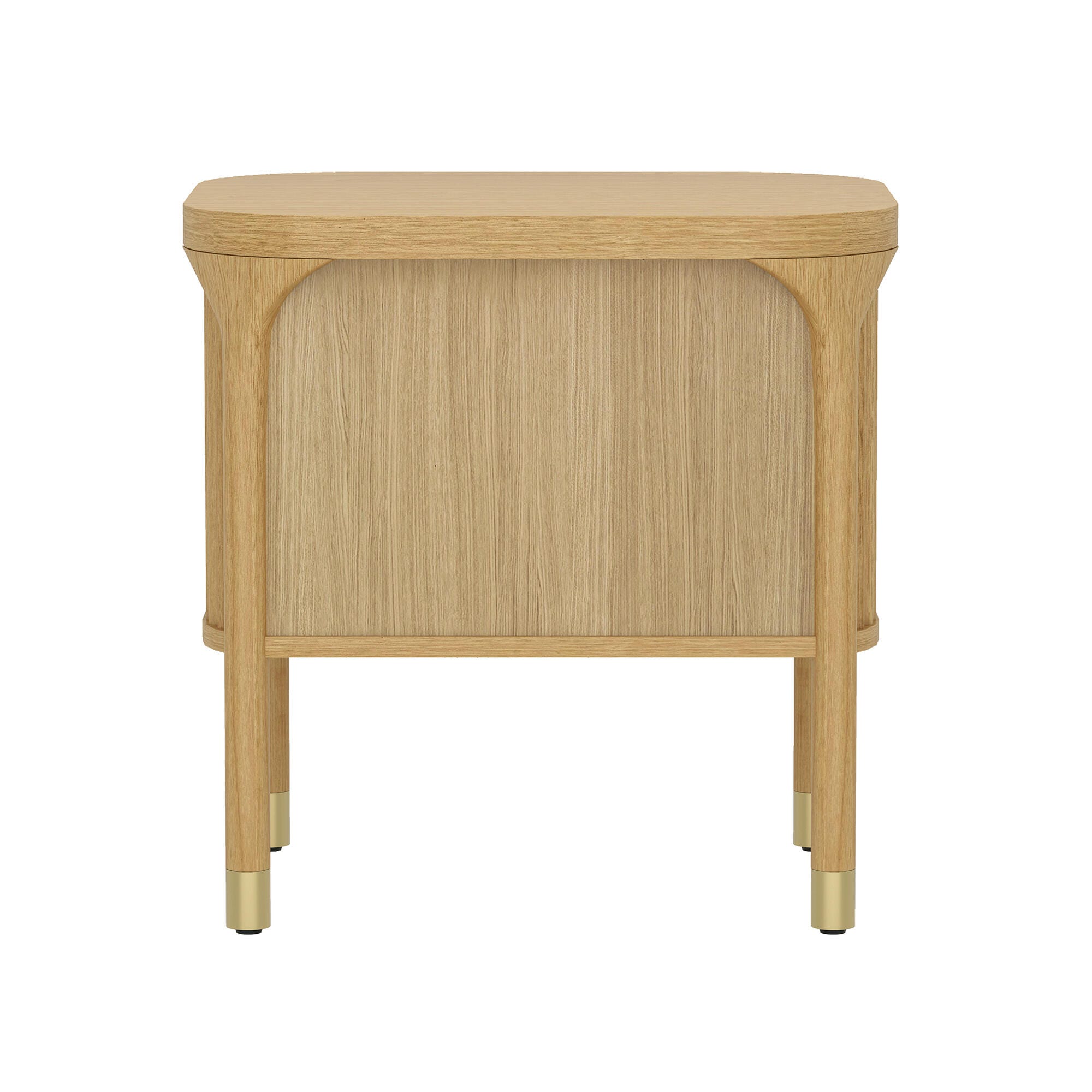 Manhattan Comfort Park 24" 2 Drawer Nightstand, Natural, large