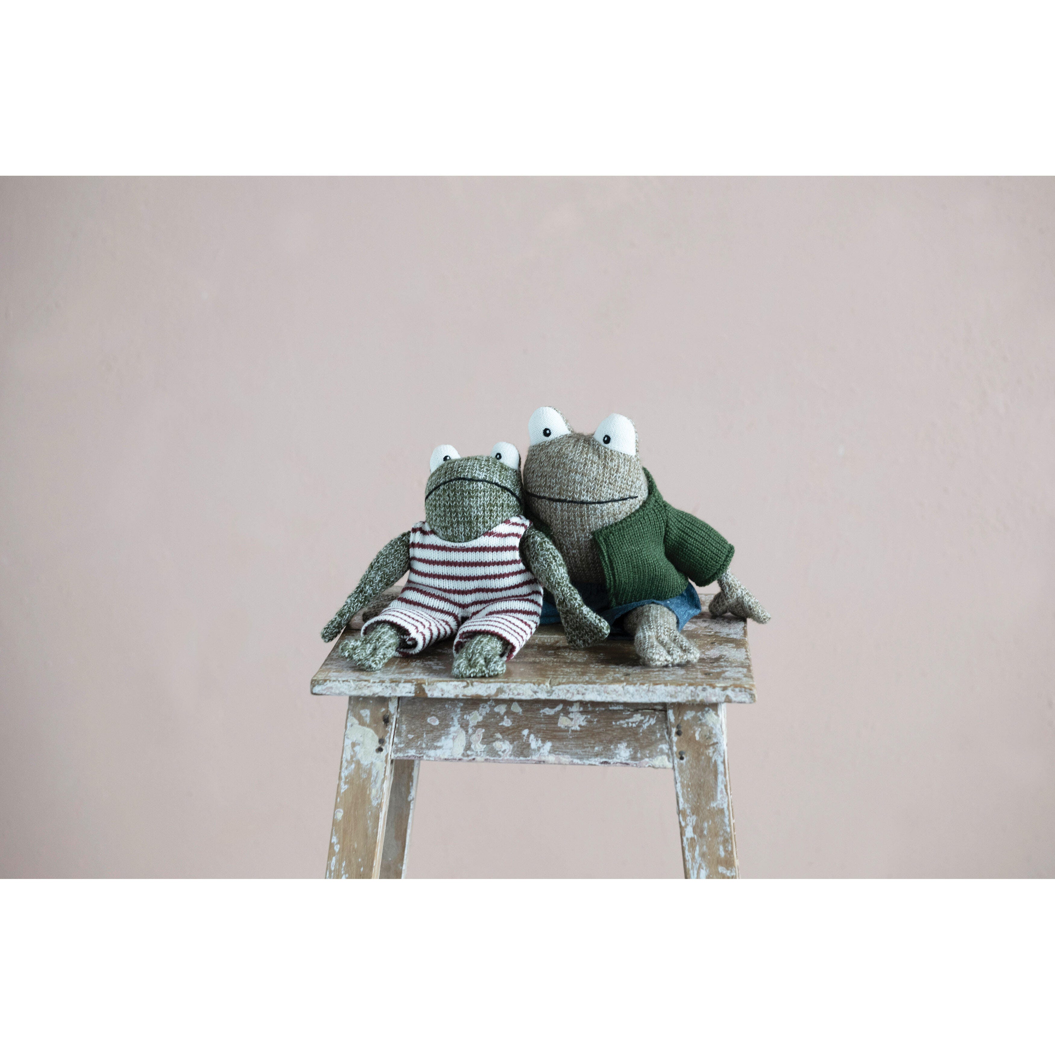 Storied Home Kids Frog Plush Toy, , rollover