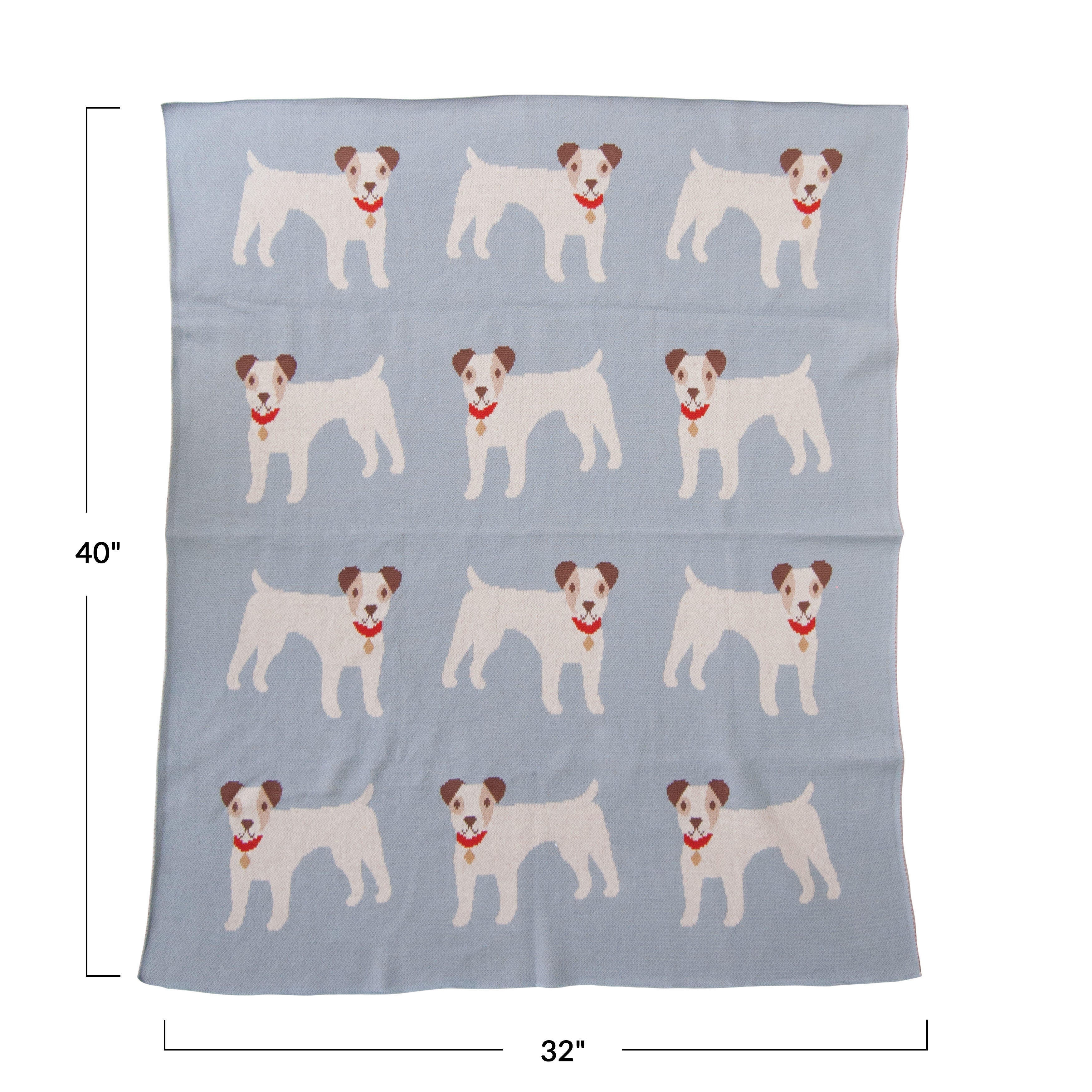 Storied Home Dog Printed Baby Blanket, , large