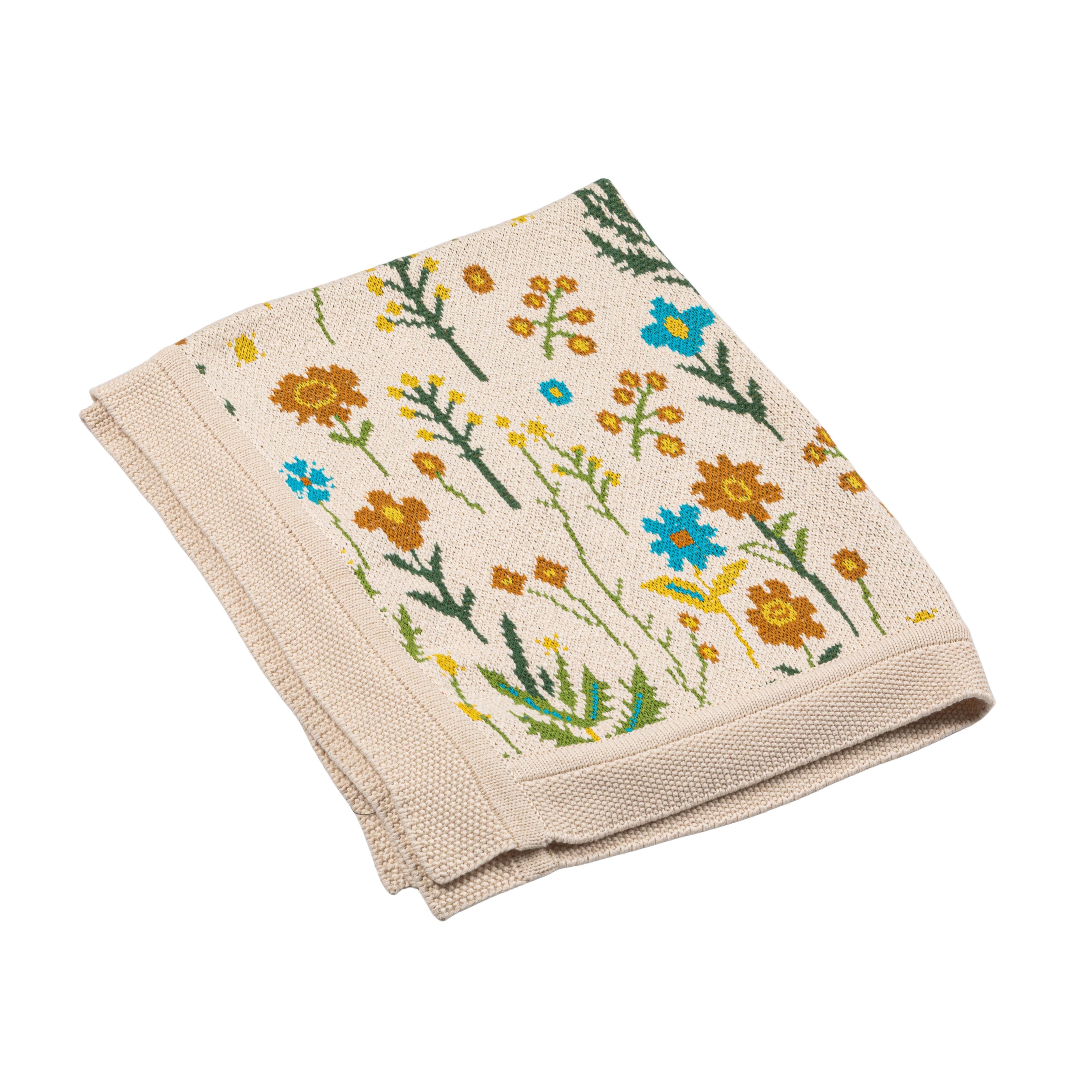 Storied Home Floral Printed Baby Blanket, , large