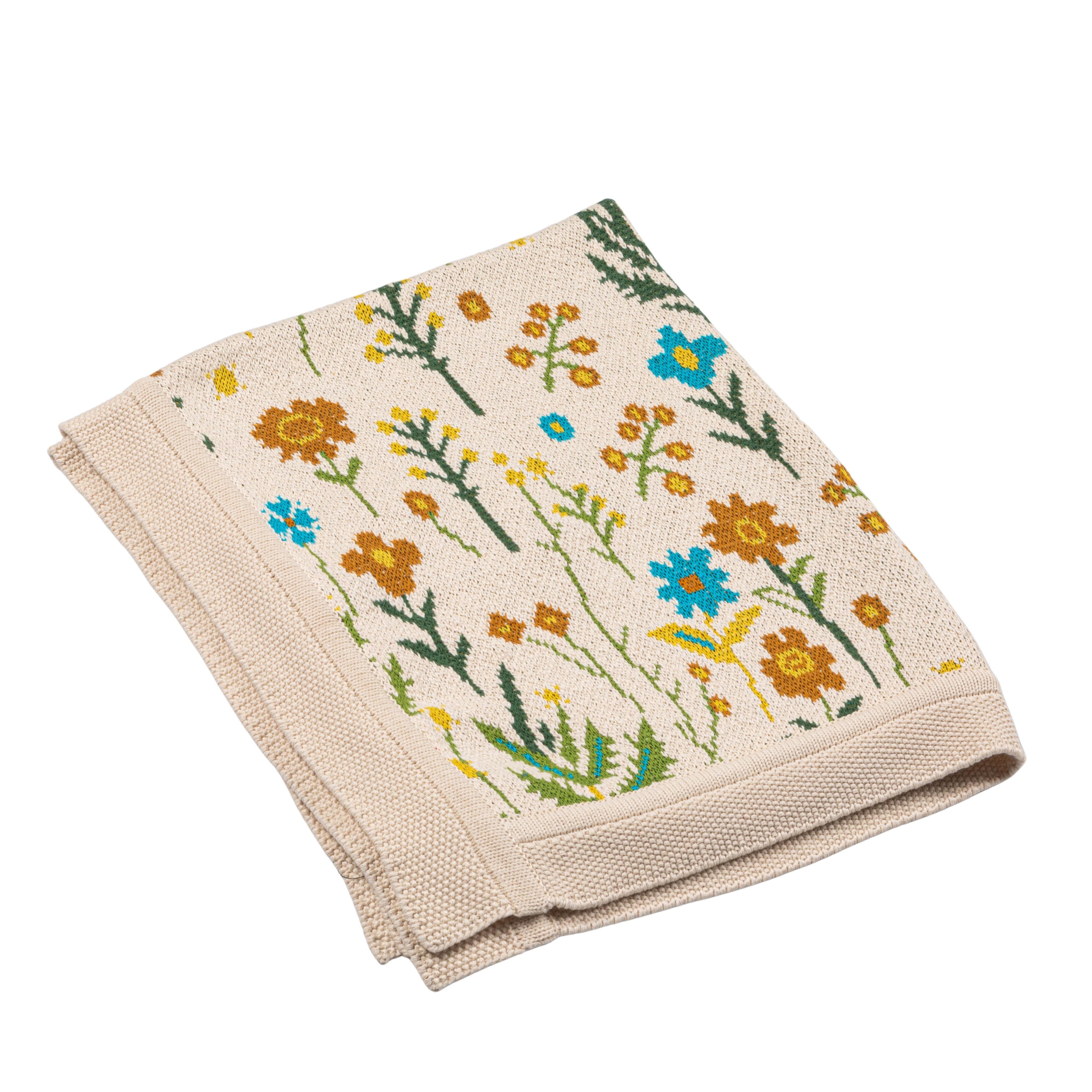 Storied Home Floral Printed Baby Blanket, , large