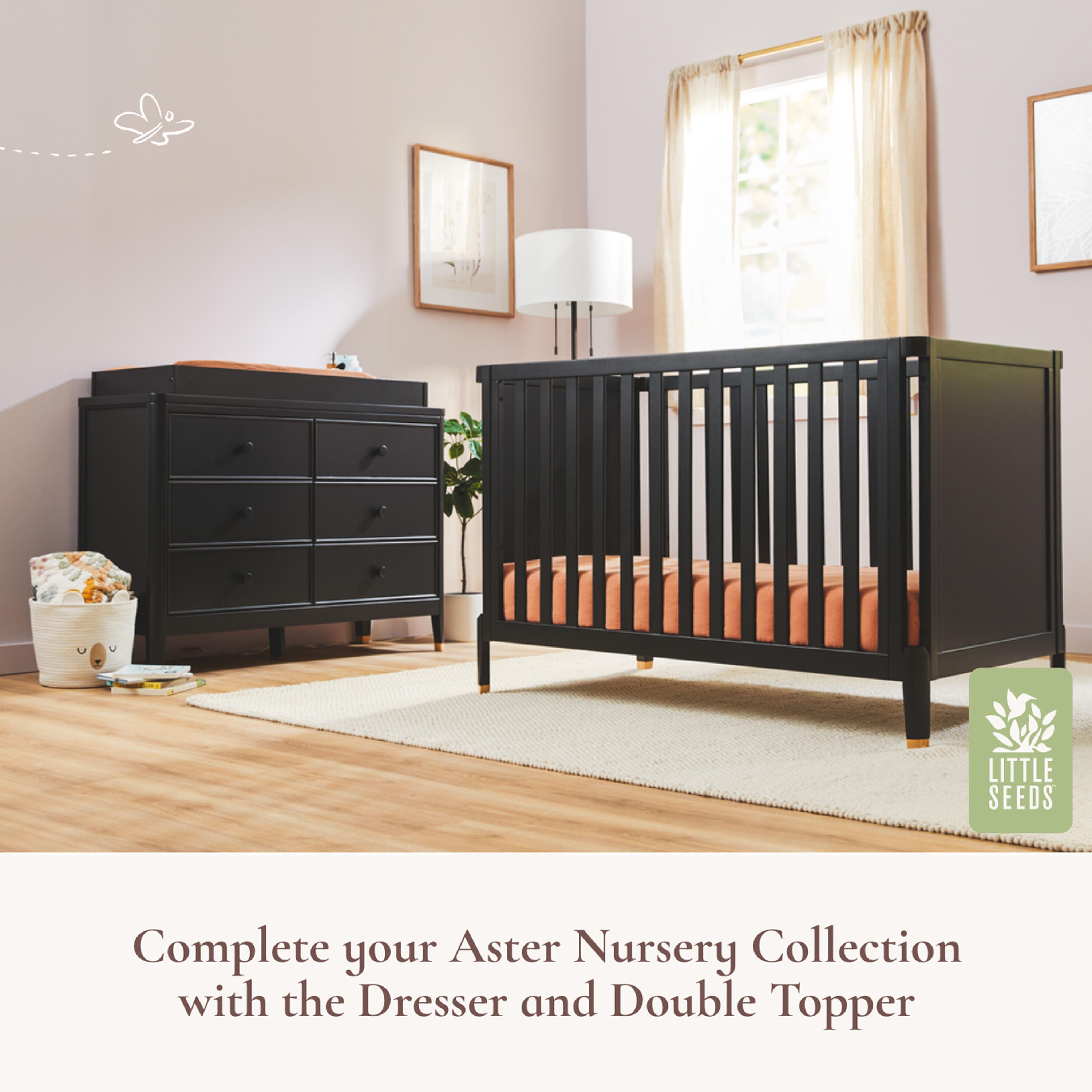 Little Seeds Aster 4-in-1 Convertible Crib, , large