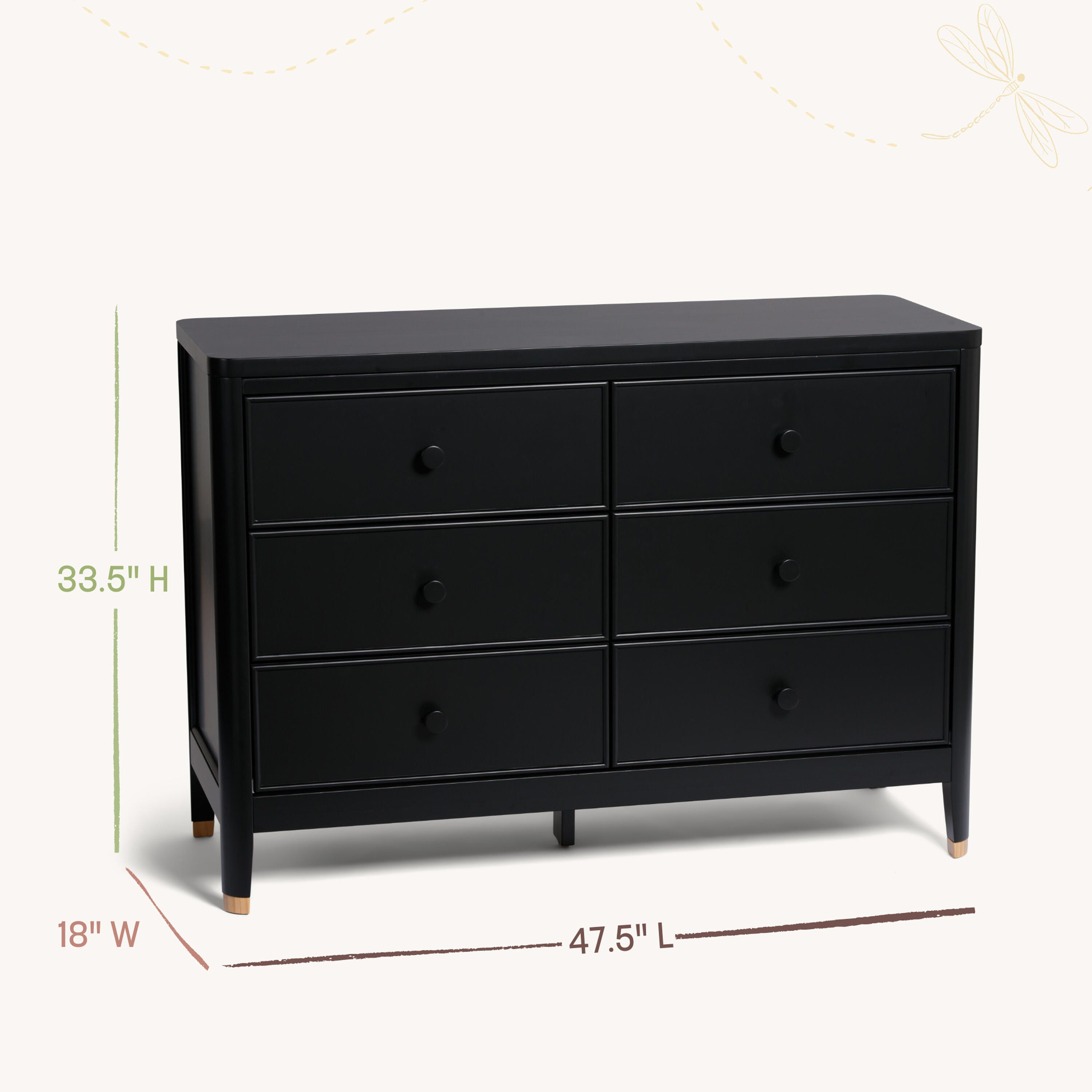 Little Seeds Aster 6 Drawer Dresser, , large