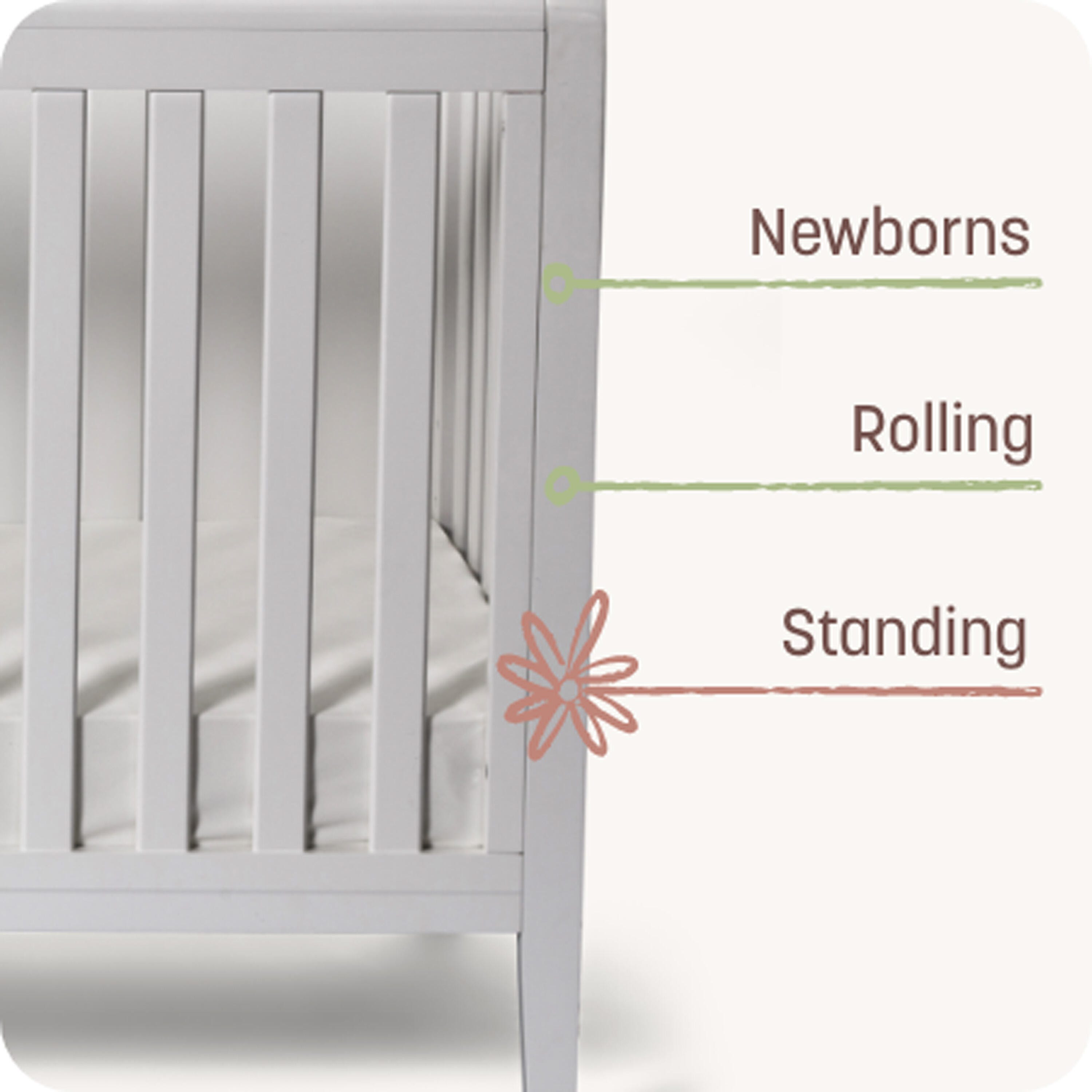 Little Seeds Briar 6-in-1 Convertible Crib, , large