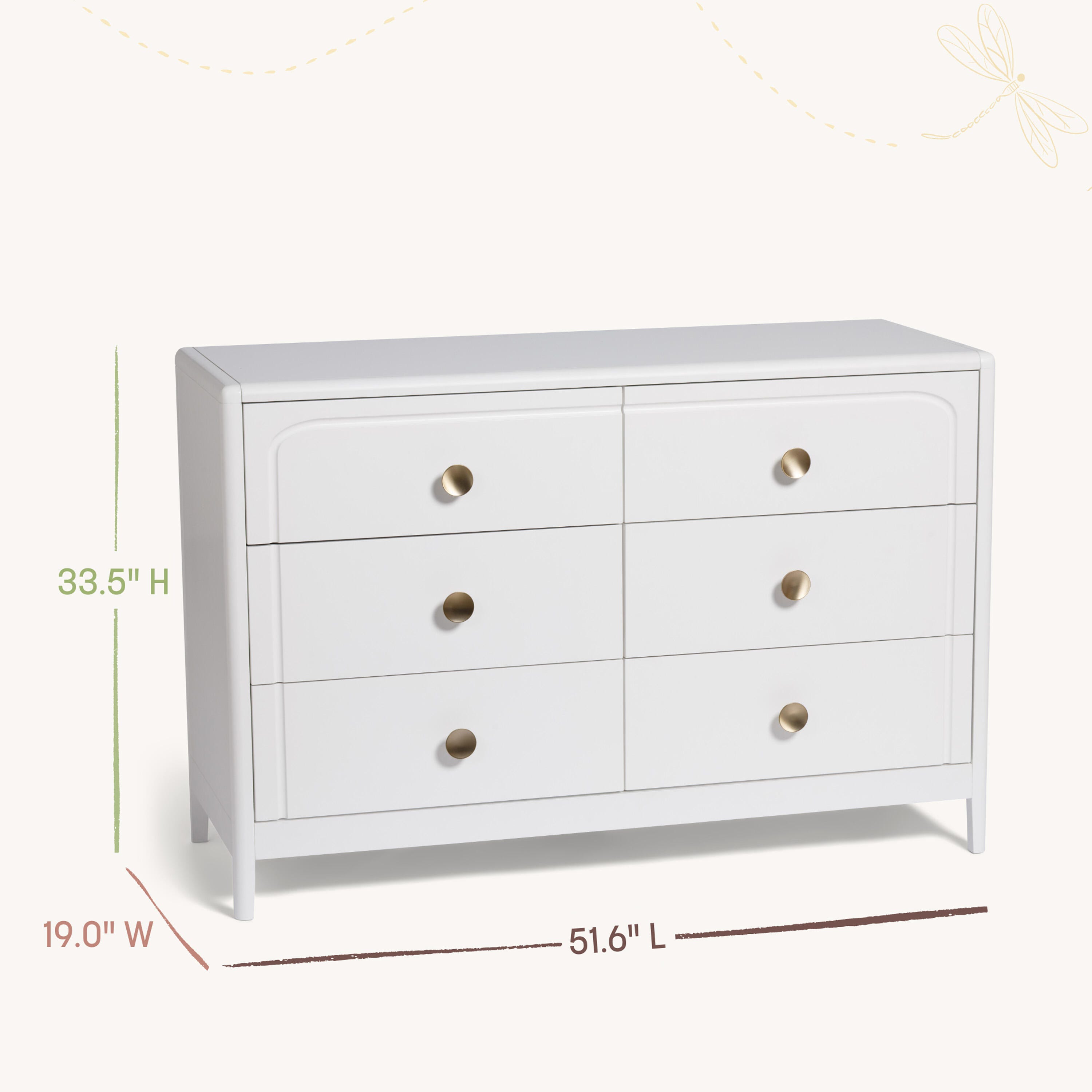 Little Seeds Briar 6 Drawer Dresser, , large