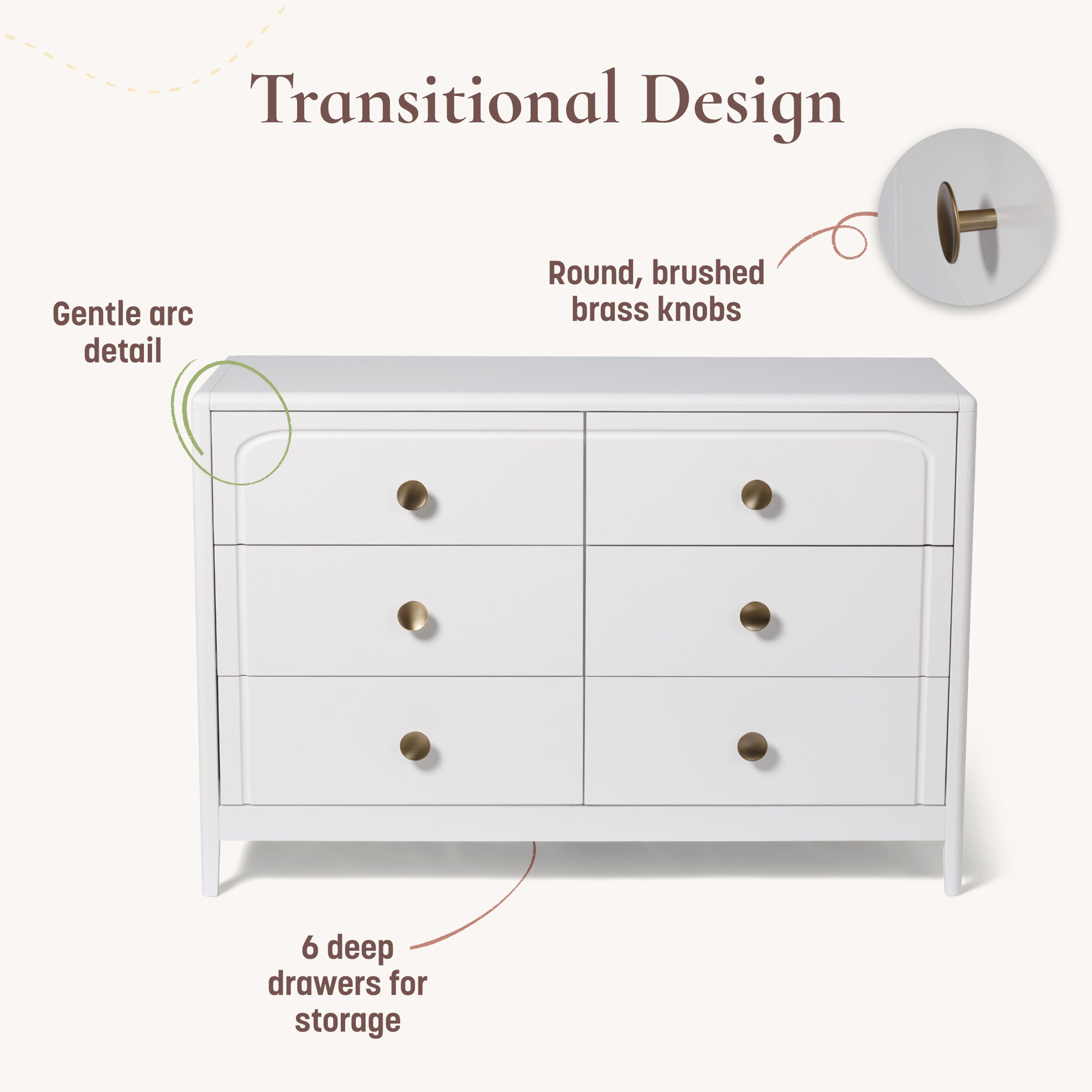 Little Seeds Briar 6 Drawer Dresser, , large