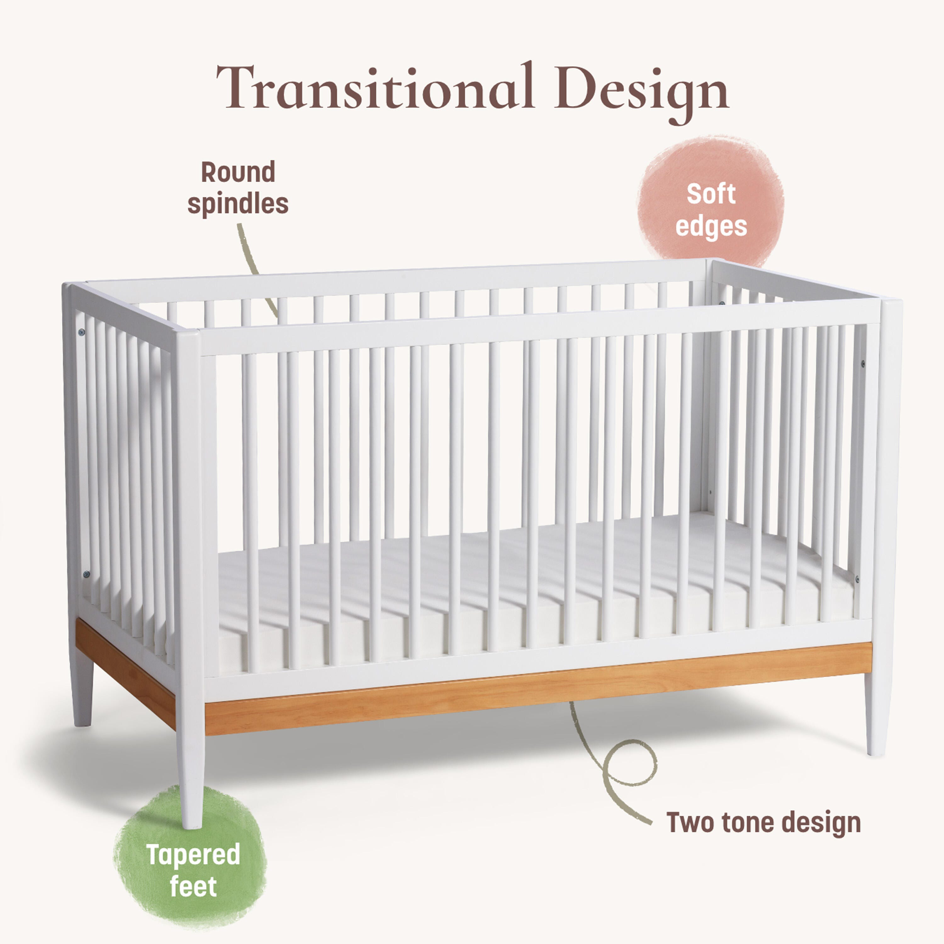 Little Seeds Clover 4-in-1 Convertible Crib, , large