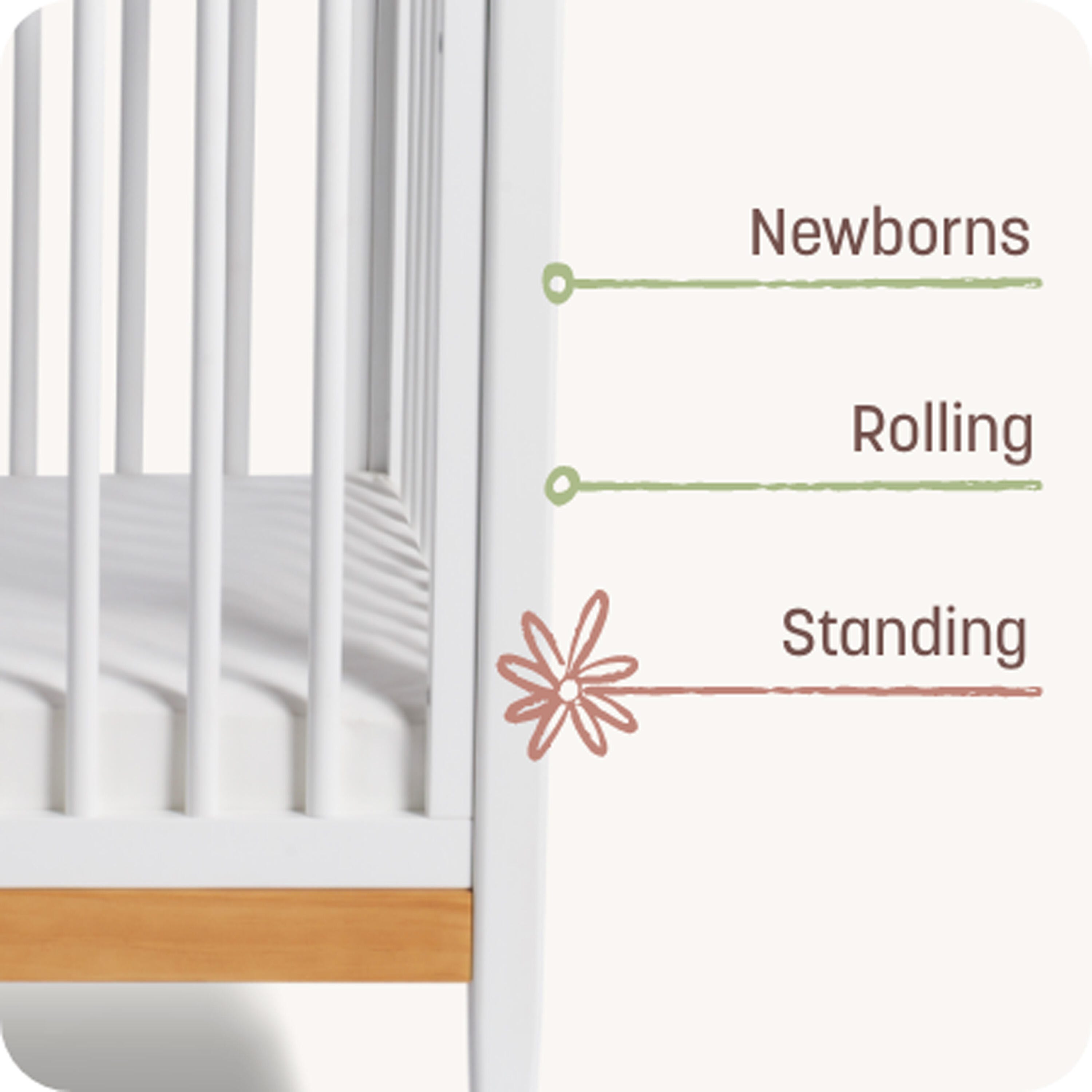 Little Seeds Clover 4-in-1 Convertible Crib, , large