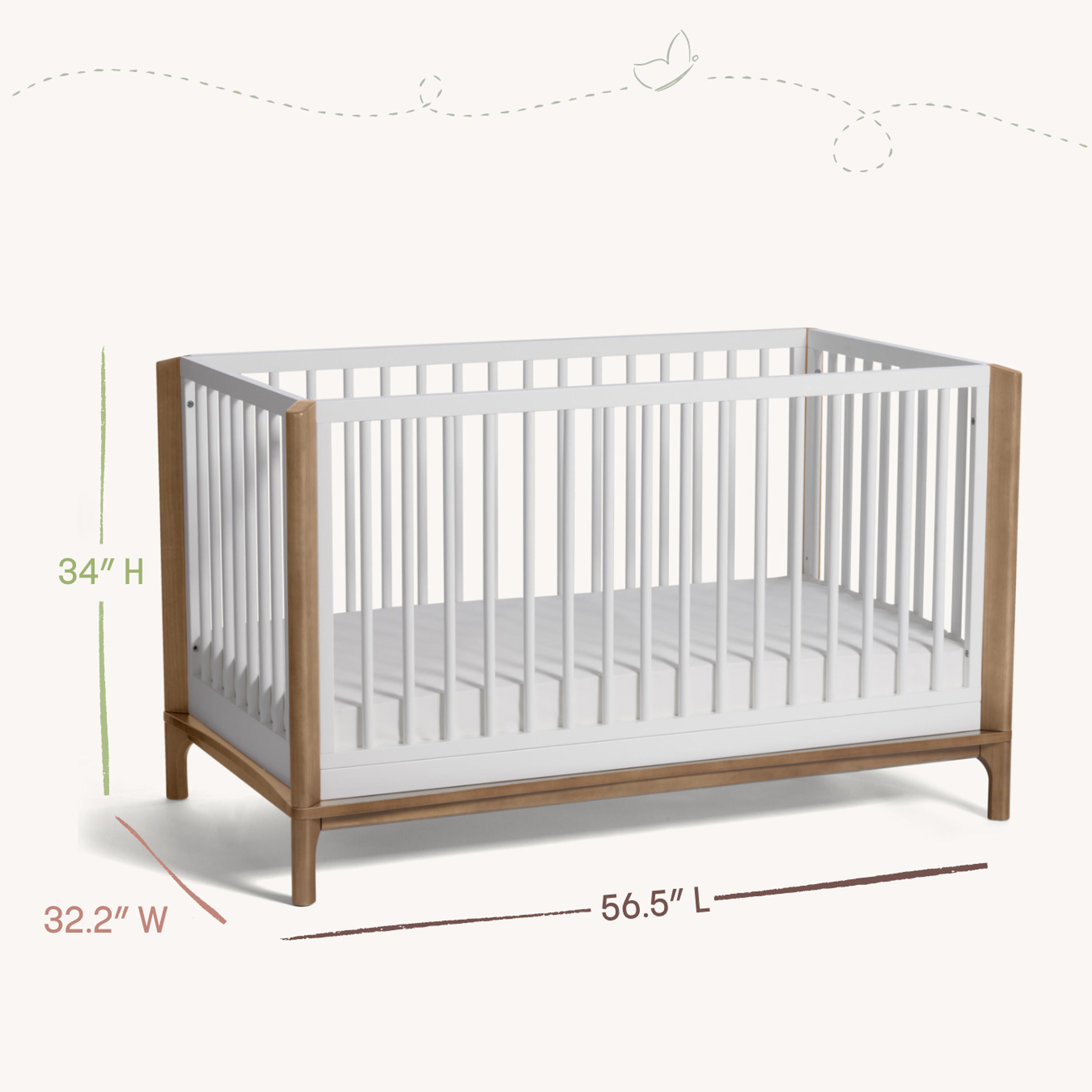 Little Seeds Laurel 4-in-1 Convertible Crib, , large