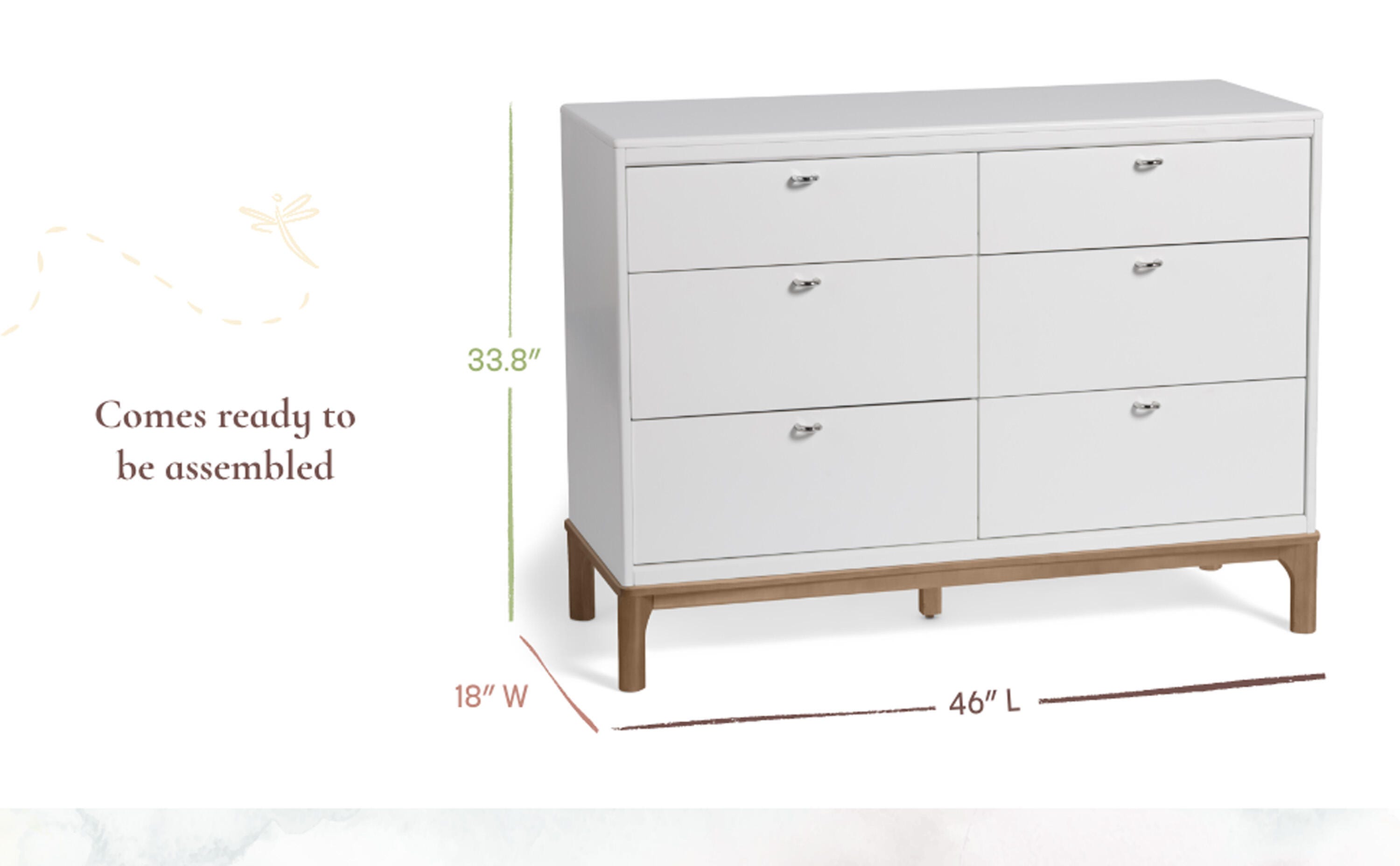 Little Seeds Laurel 6 Drawer Dresser, , large