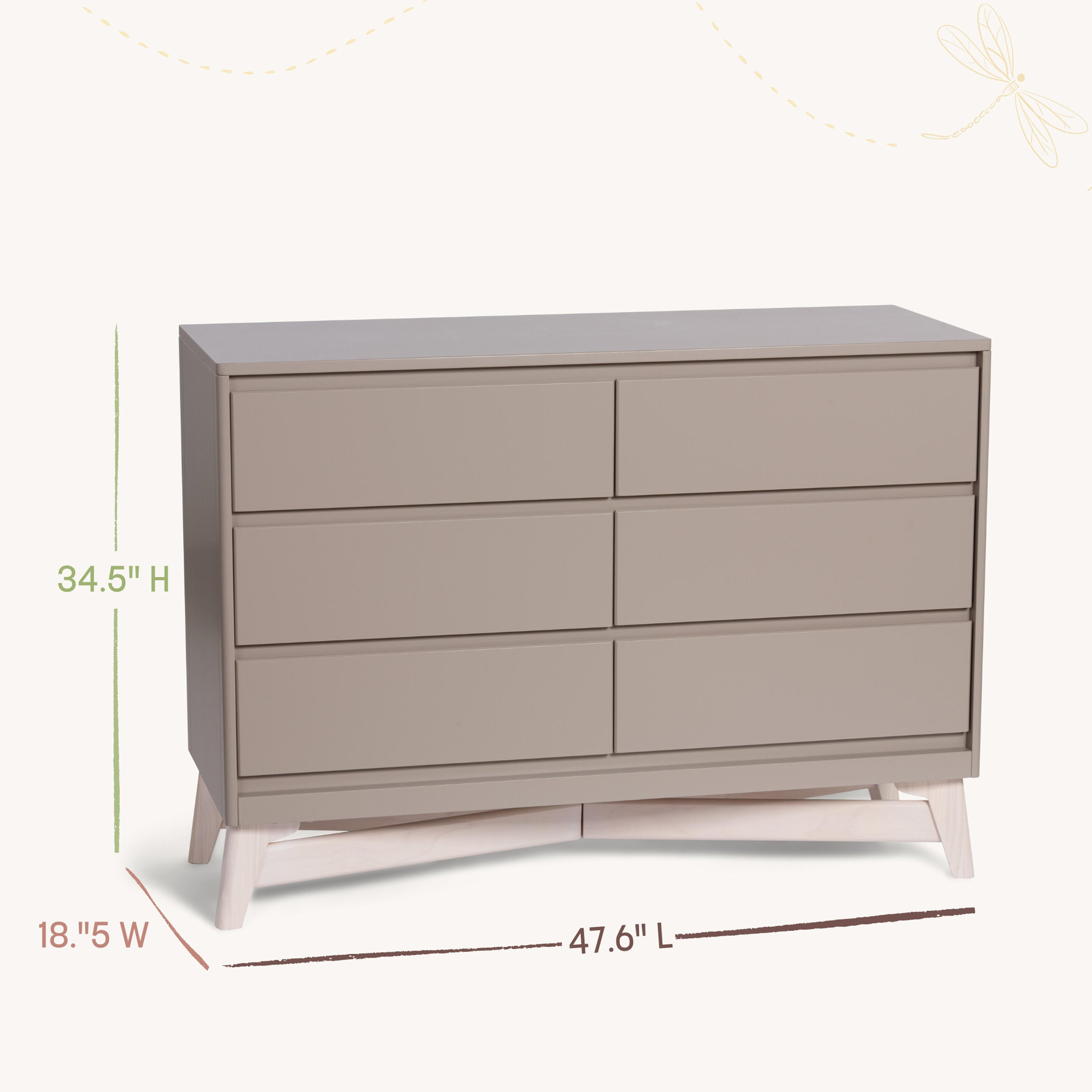 Little Seeds Pala 6 Drawer Dresser, , large