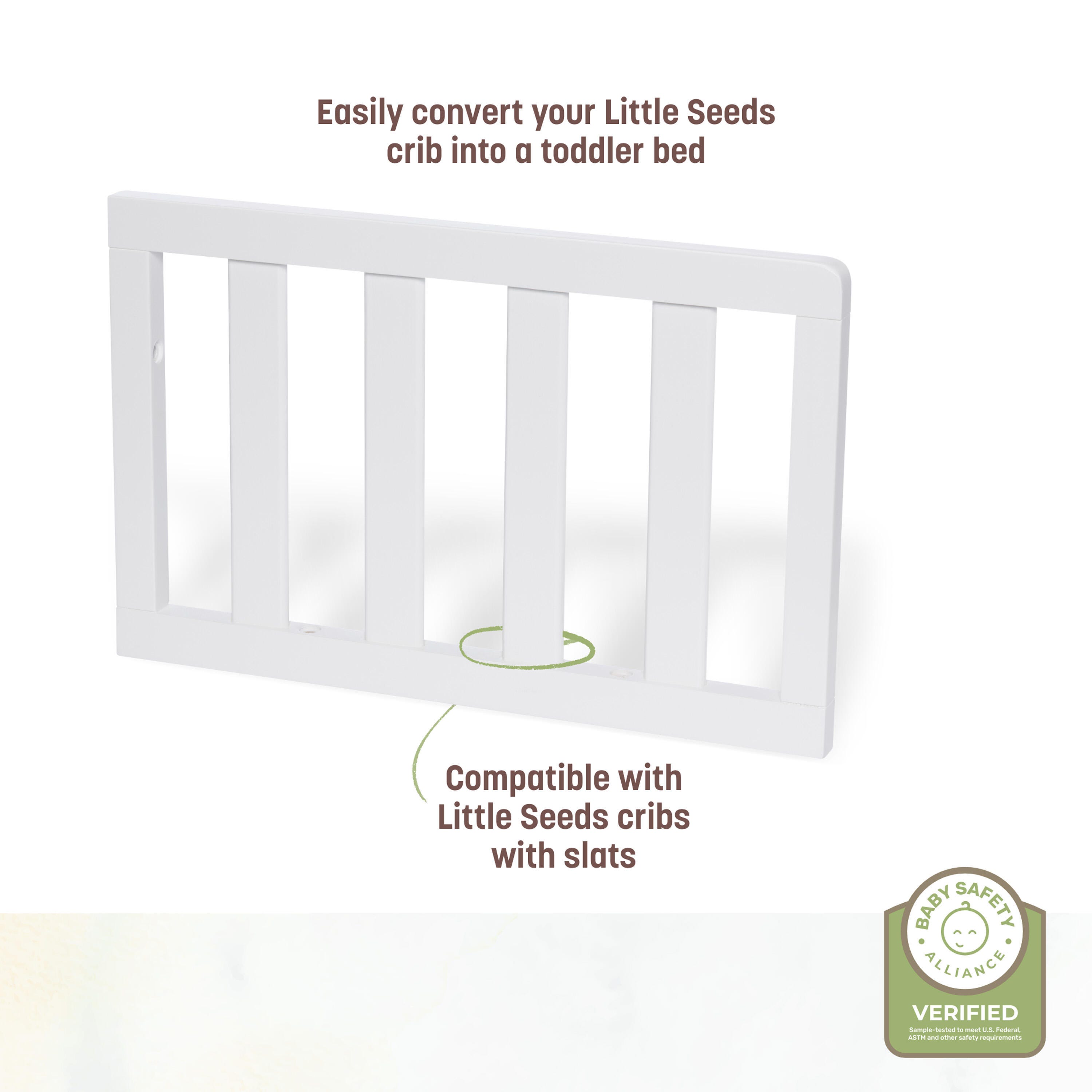 Little Seeds Universal Toddler Safety Guardrail, White, large