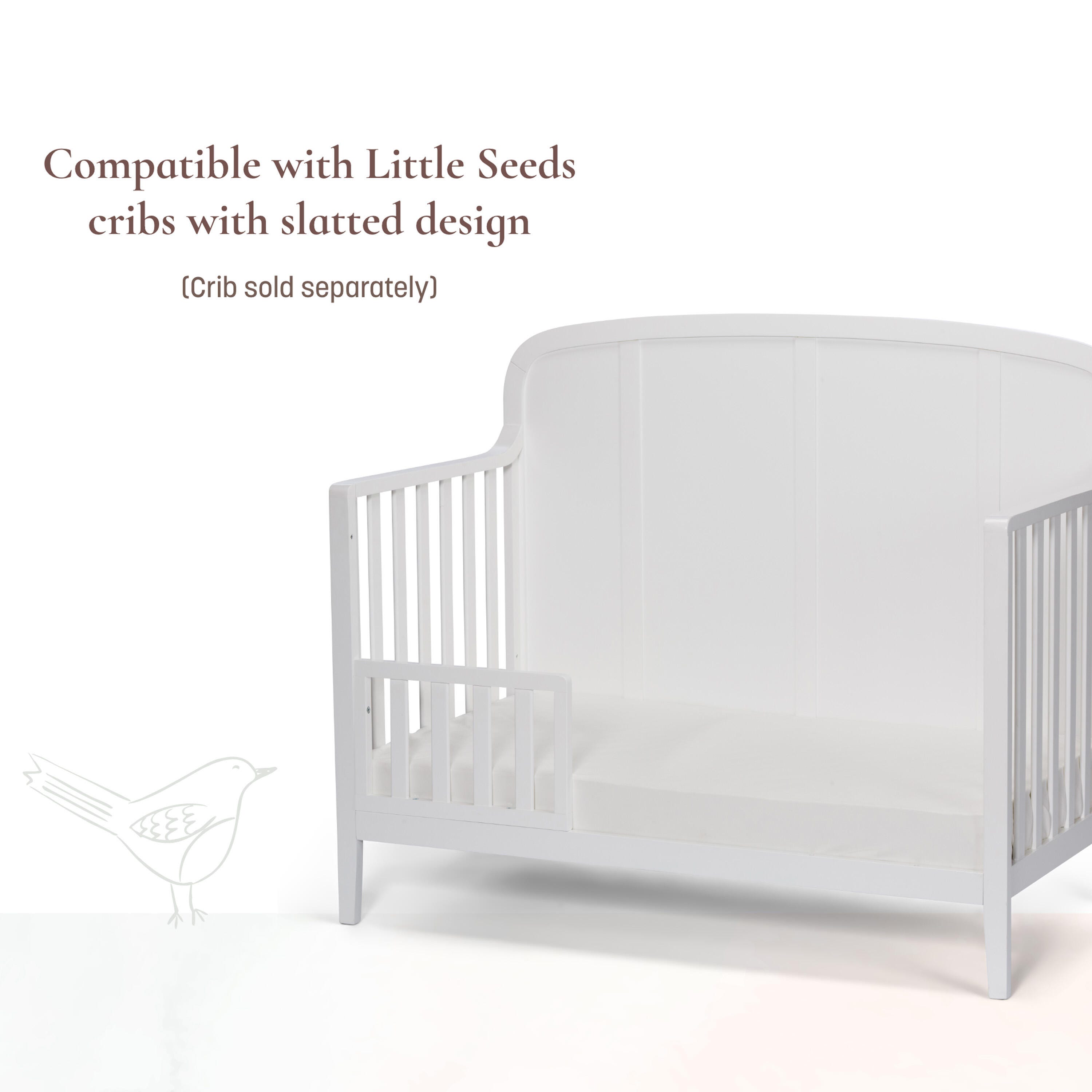 Little Seeds Universal Toddler Safety Guardrail, White, large