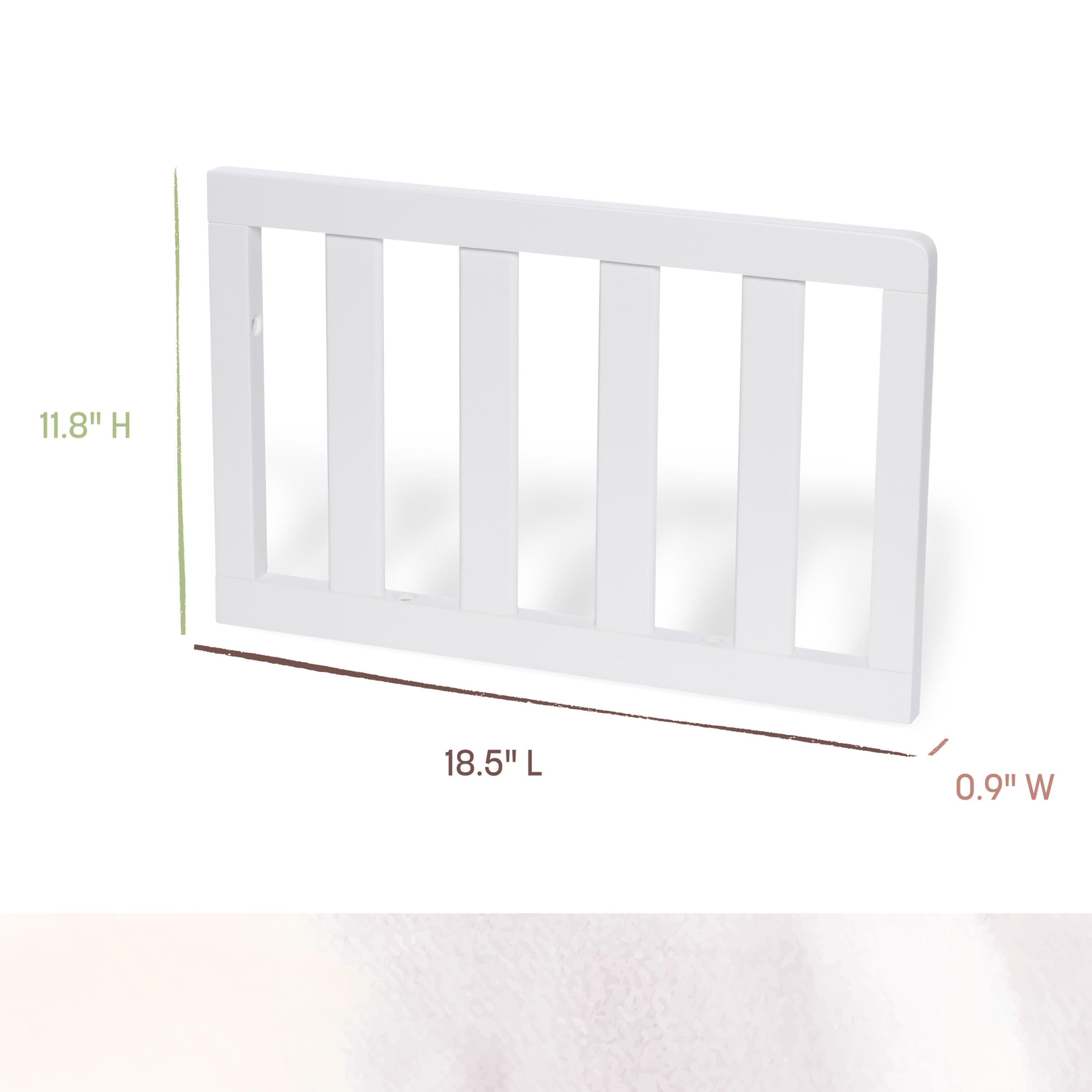 Little Seeds Universal Toddler Safety Guardrail, White, large