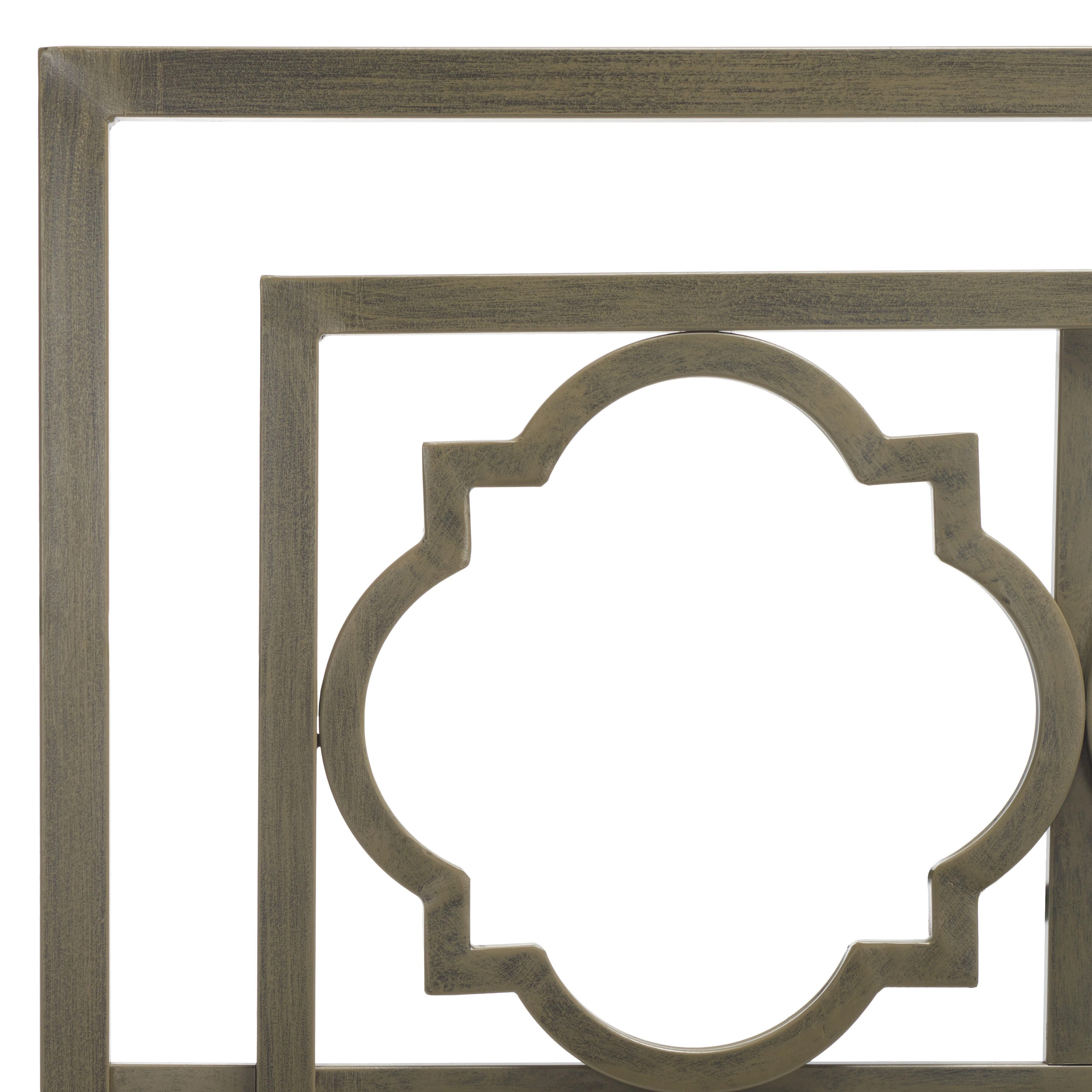 Safavieh Silva King Headboard, Distressed Brass, large