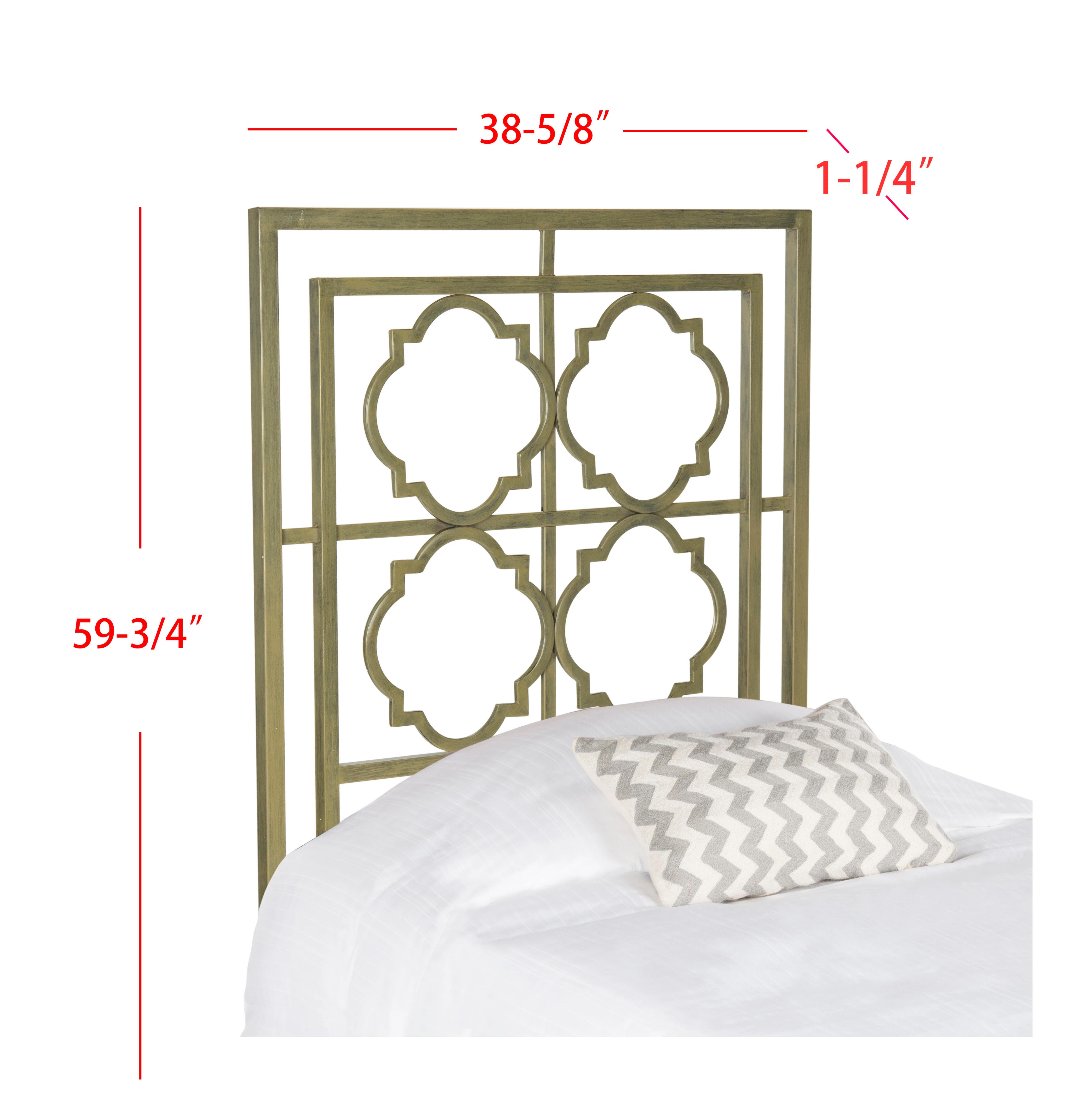 Safavieh Silva King Headboard, Distressed Brass, large