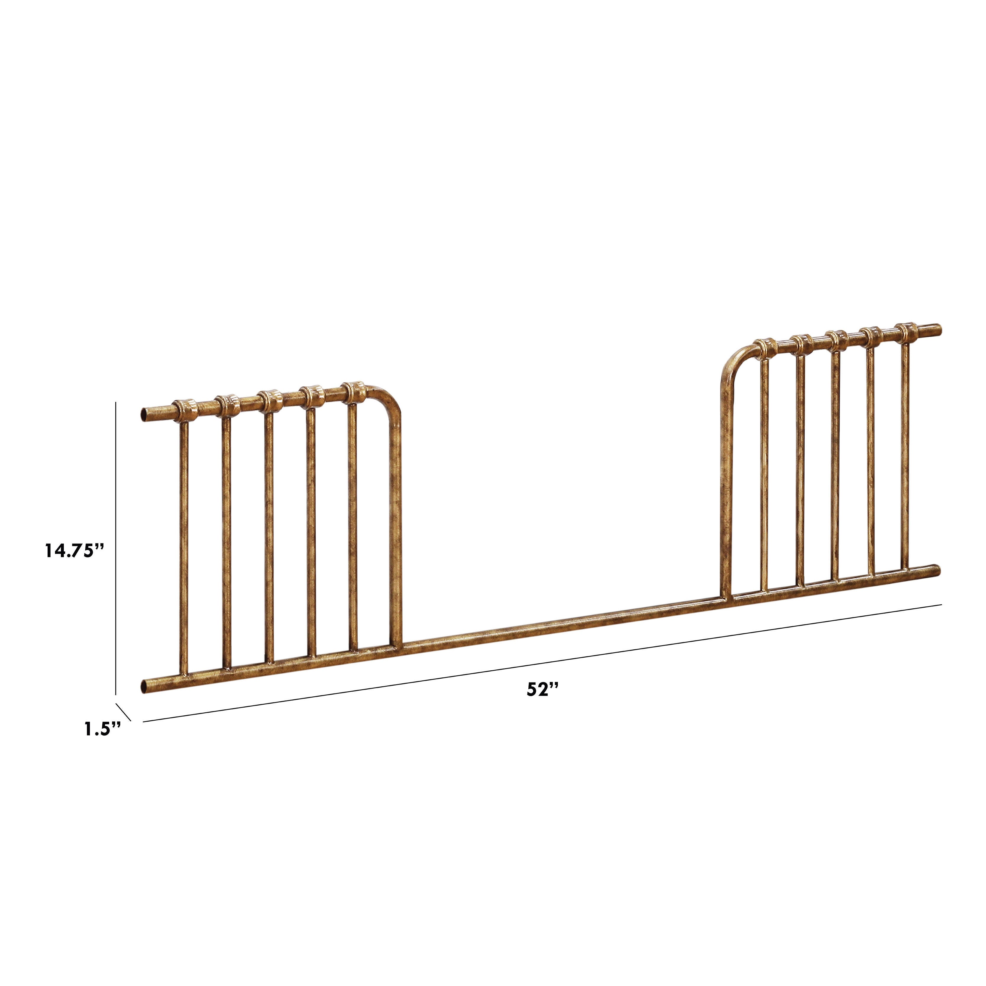 Namesake Abigail-Winston Toddler Bed Conversion Kit, Vintage Gold, large