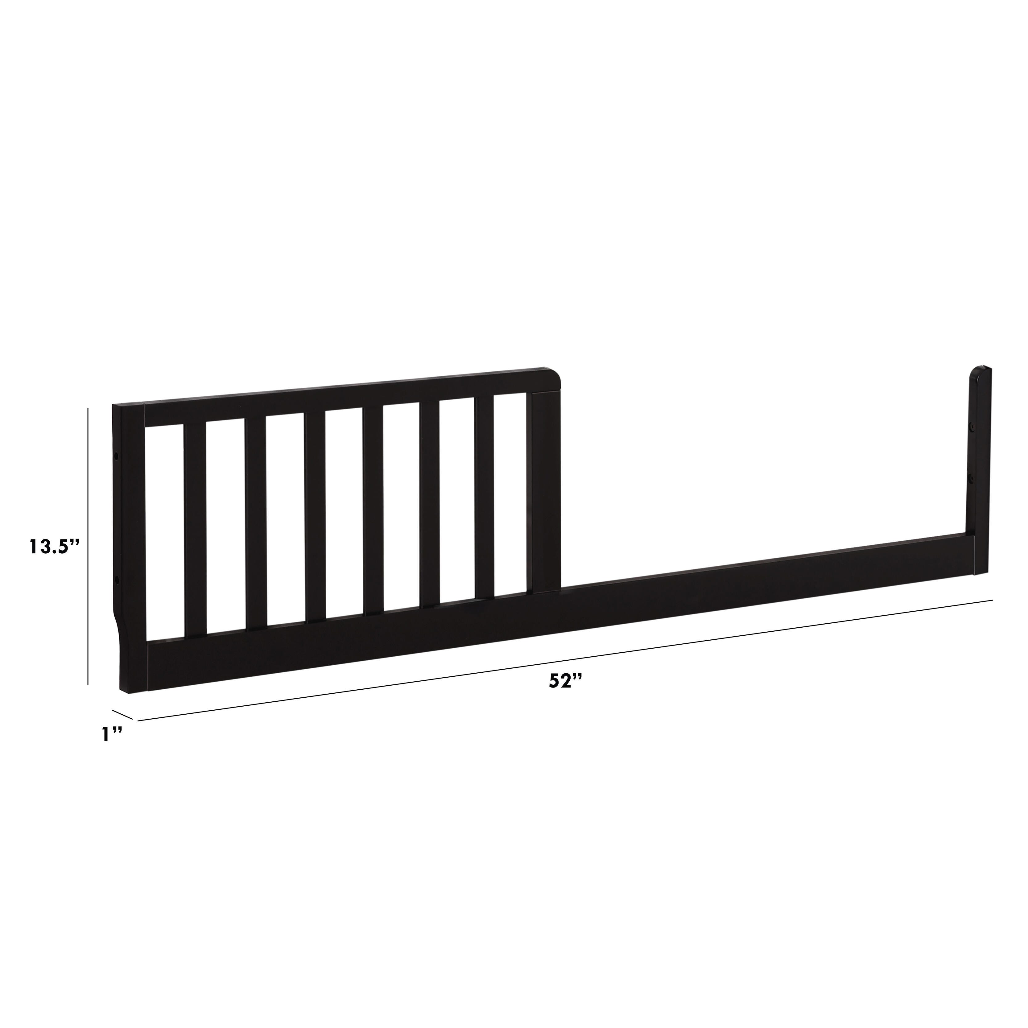 DaVinci Solid Toddler Bed Conversion Kit, Ebony, large
