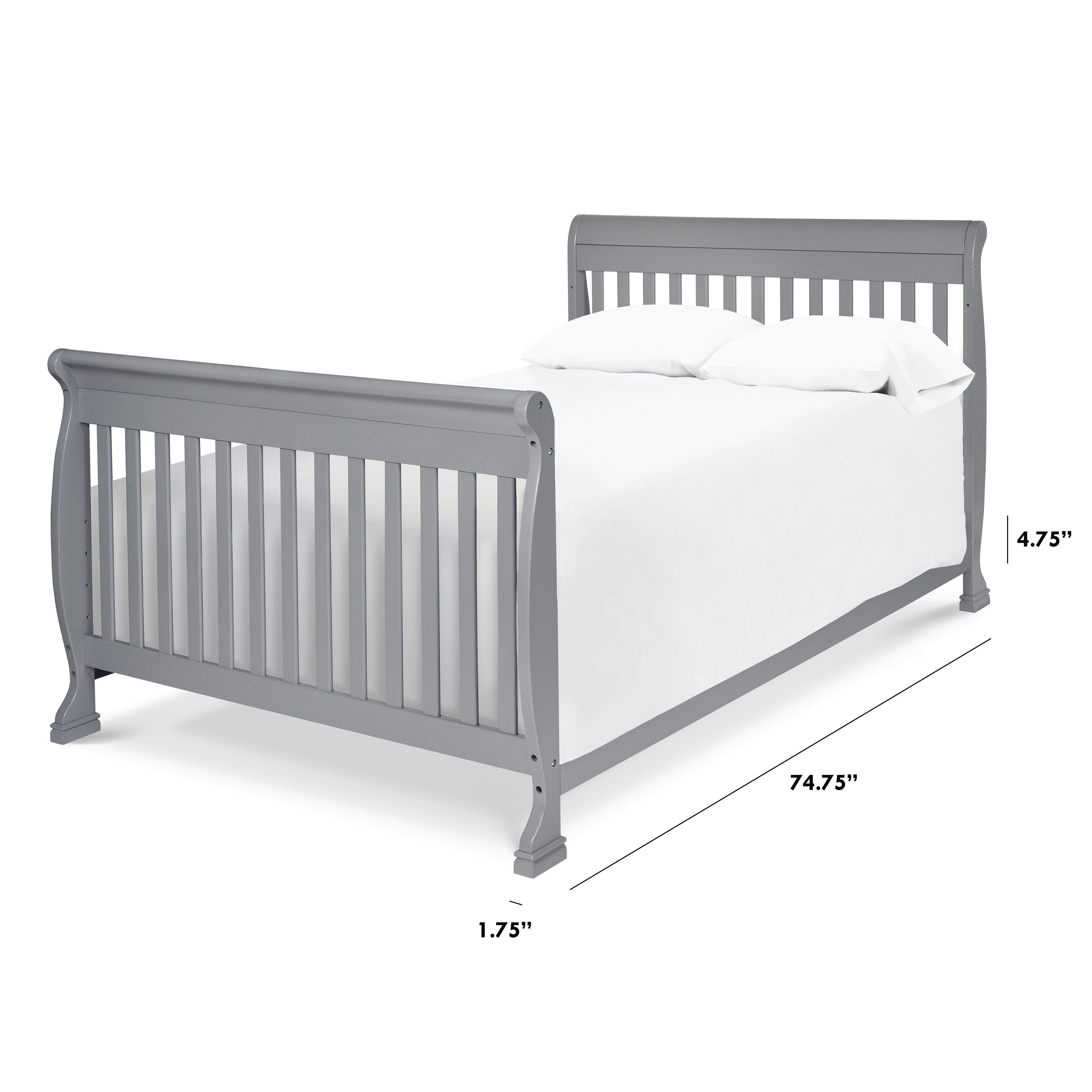 DaVinci Twin/Full Bed Conversion Kit, Gray, large