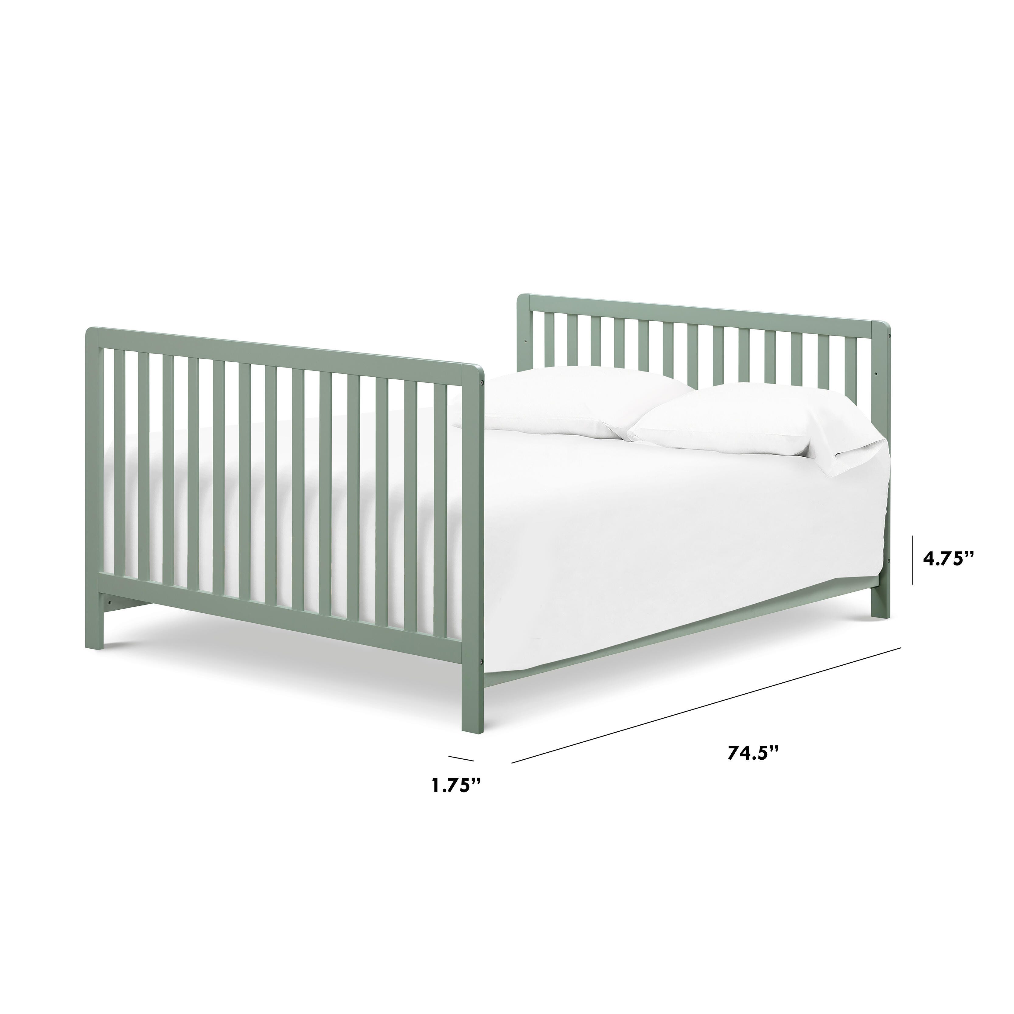 DaVinci Solid Twin/Full Bed Conversion Kit, Light Sage, large
