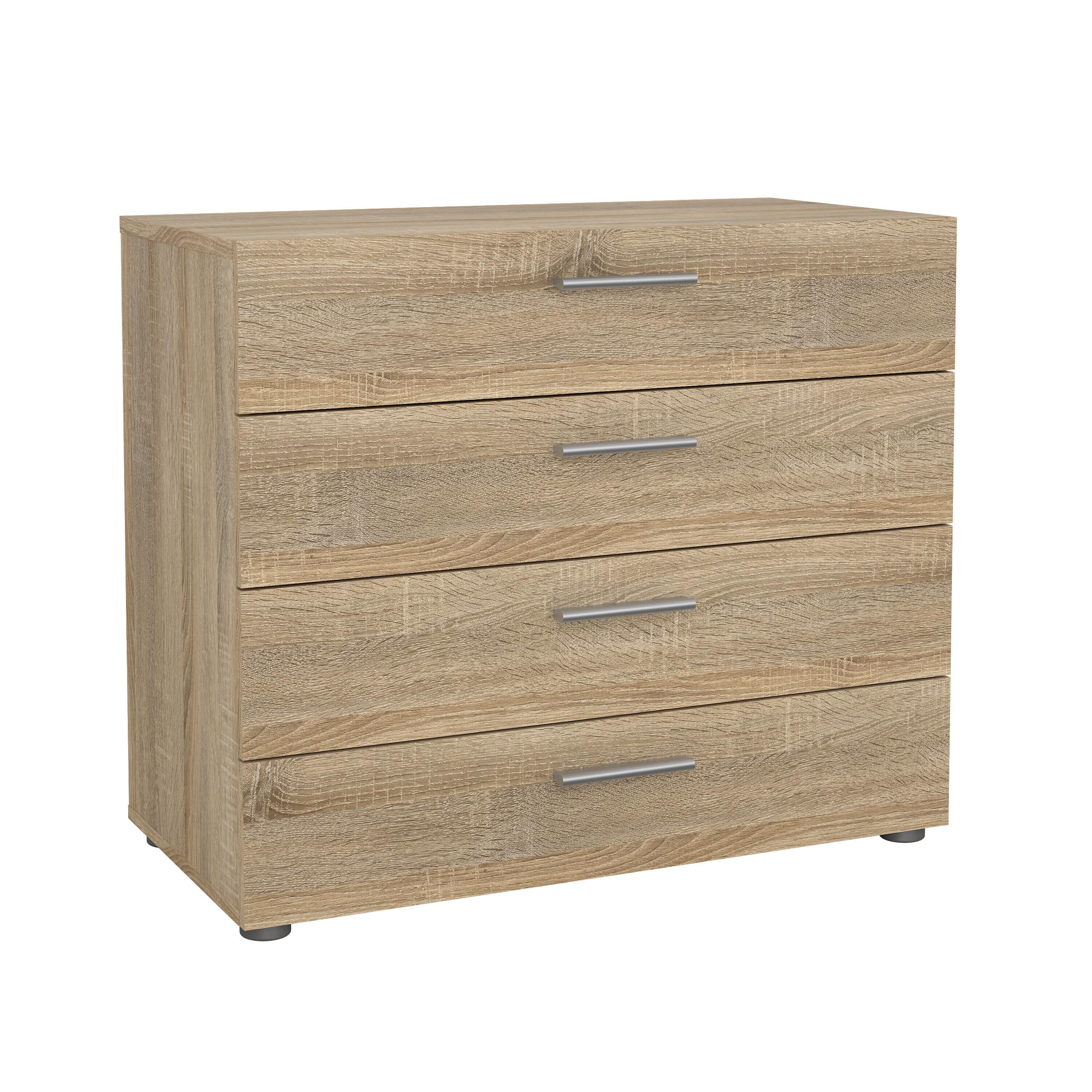 Tvilum Austin 4 Drawer Chest of Drawers, Oak, large