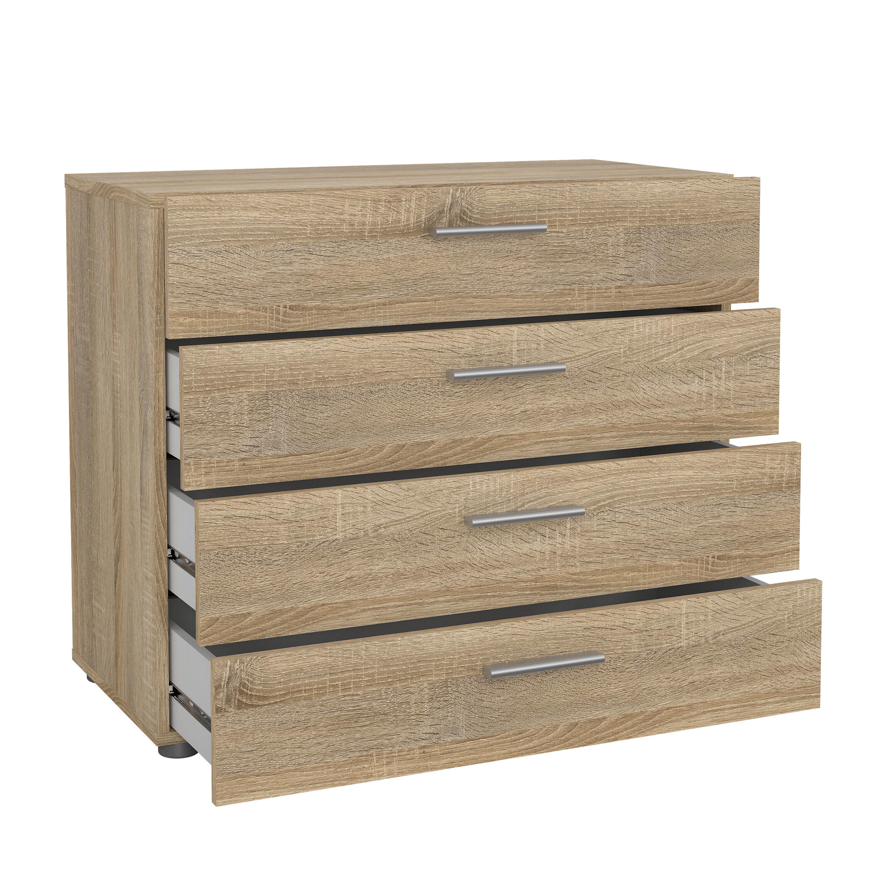 Tvilum Austin 4 Drawer Chest of Drawers, Oak, large
