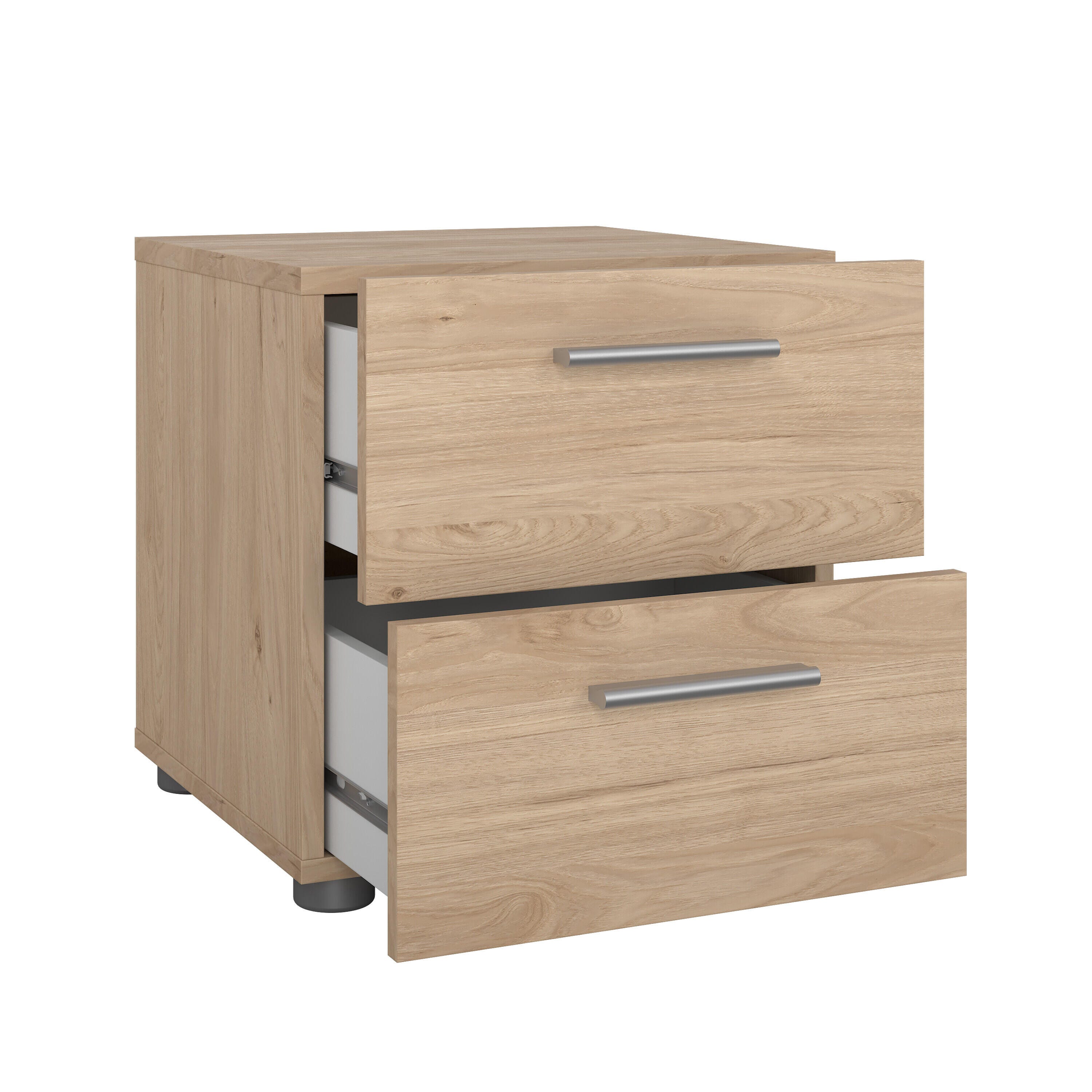 Tvilum Austin 16" 2 Drawer Nightstand, Jackson Hickory, large