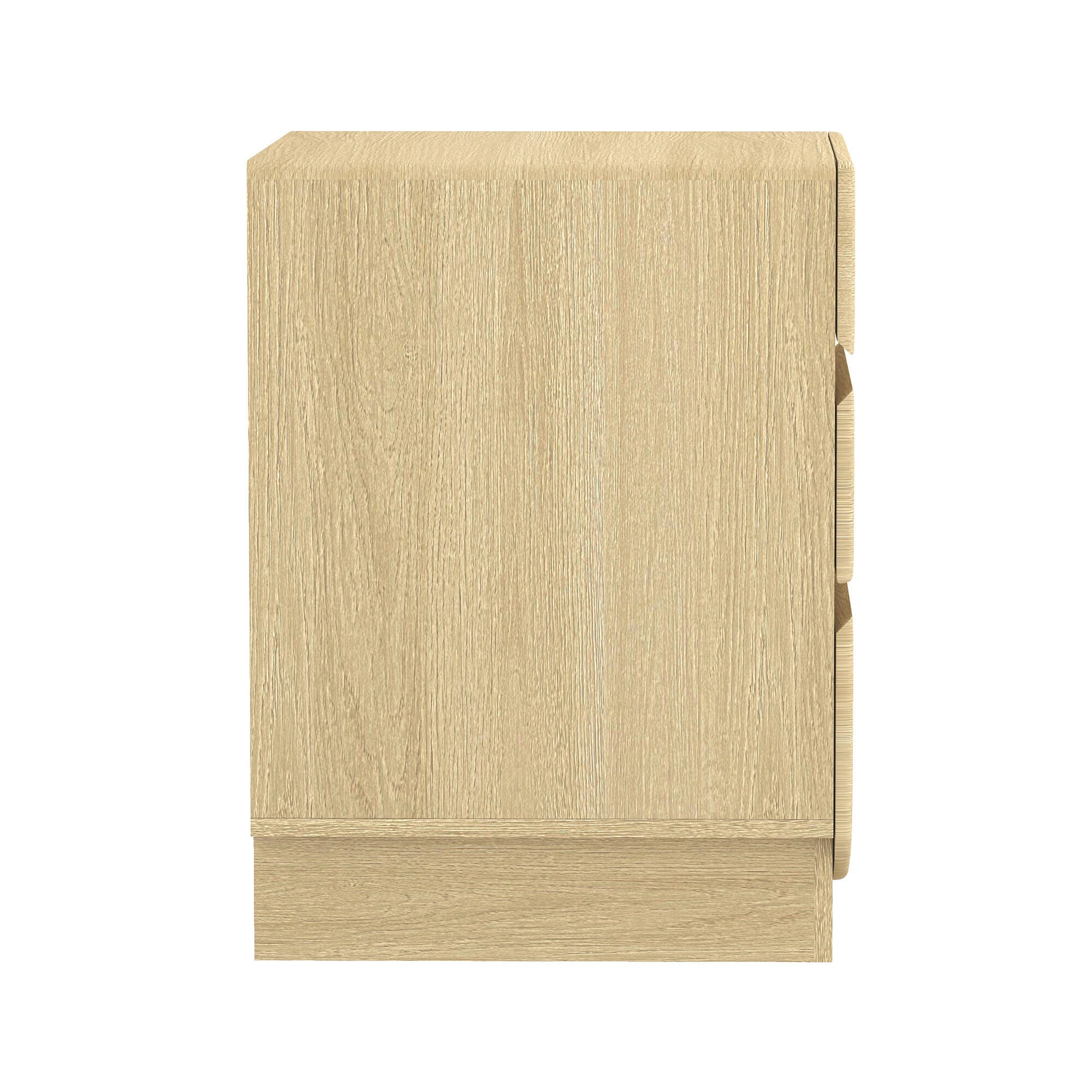 Manhattan Comfort Ardea 20" 3 Drawer Nightstand, Natural Oak, large
