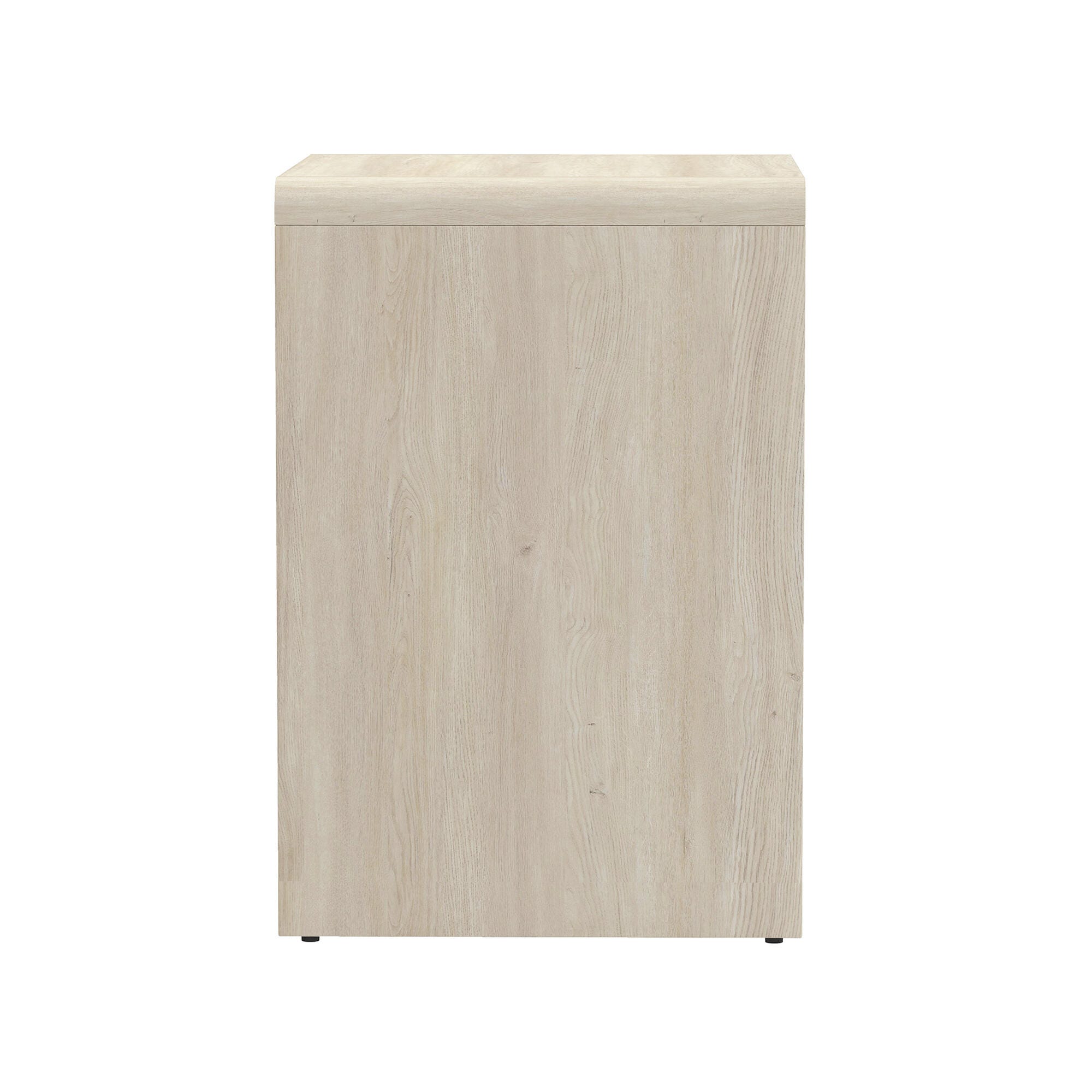 Manhattan Comfort Novara 22" 1 Drawer Nightstand, Whitewashed Oak, large
